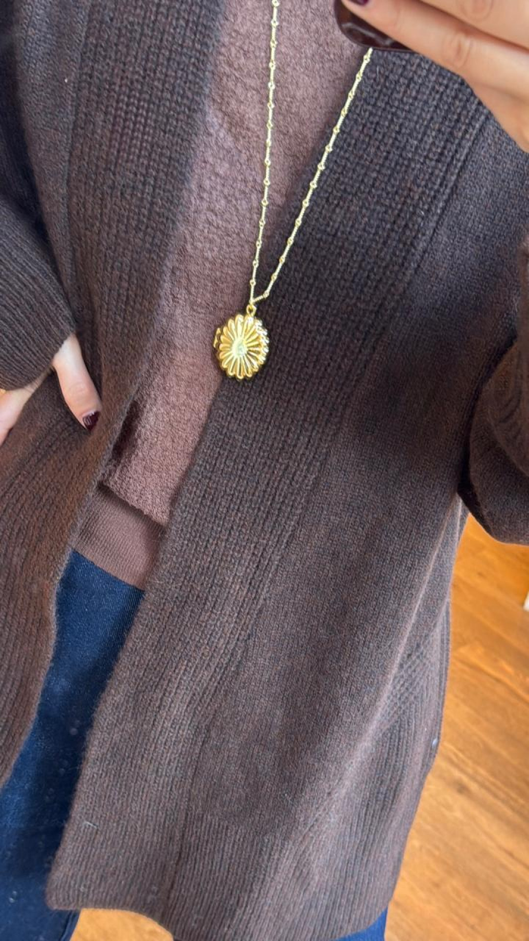 Mooncake Necklace Gold by Studio Liberté on curated-crowd.com