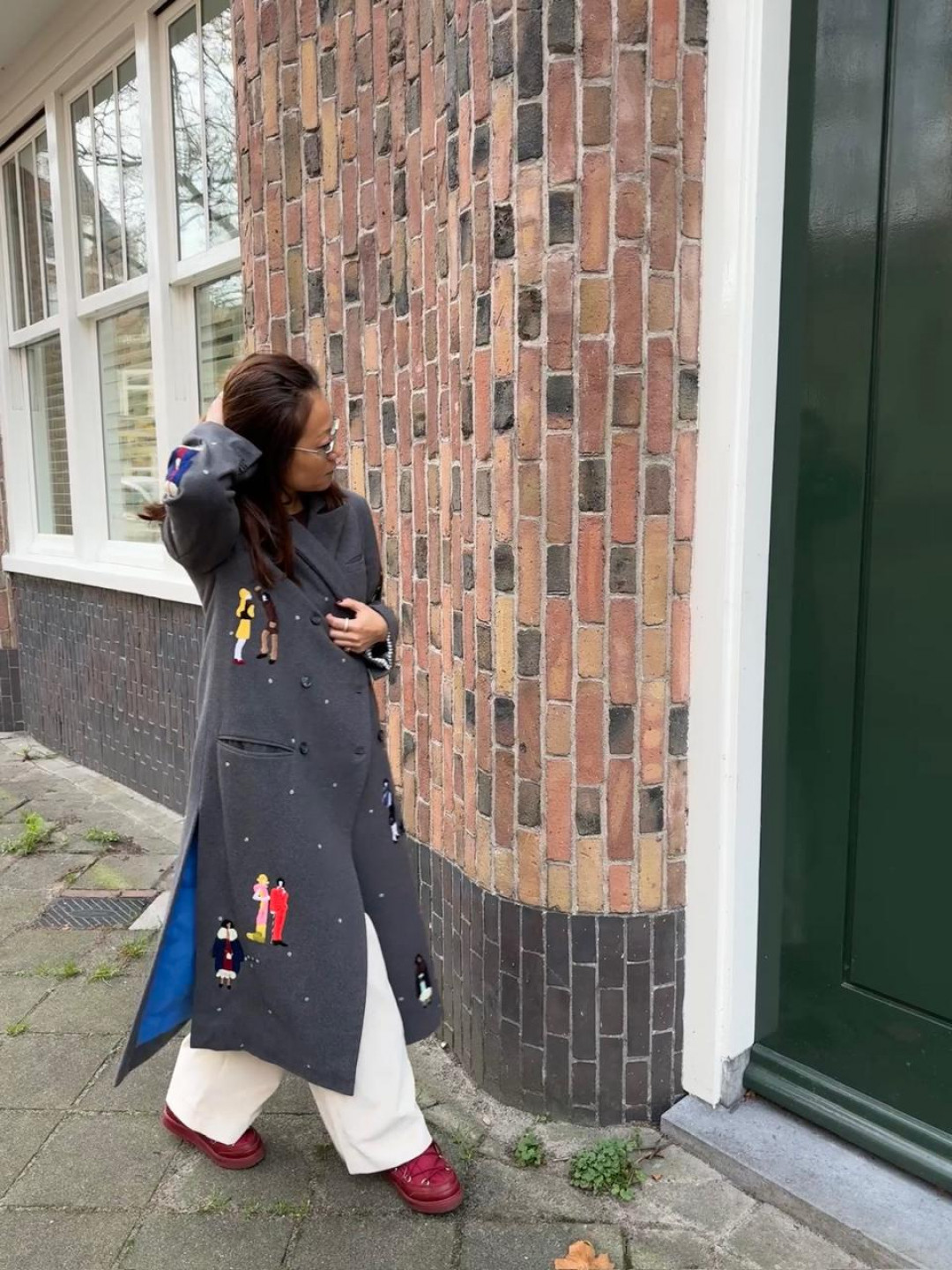 Chic People Wool Coat by Artwear Gallery on curated-crowd.com