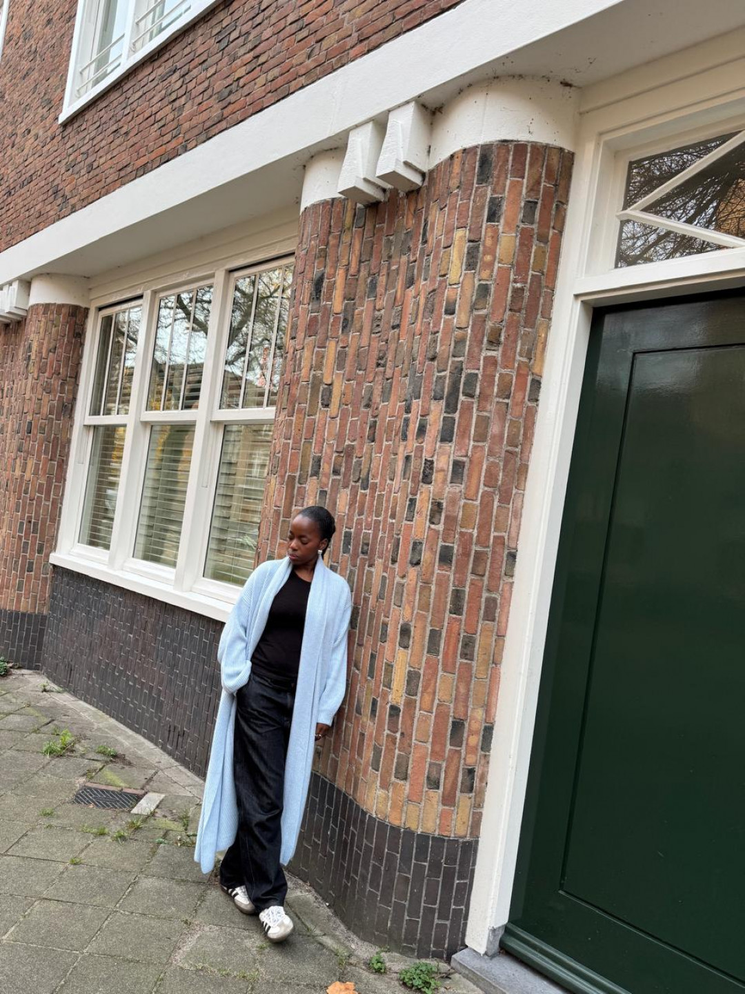 Ribbed Cashmere Coatigan in Skyway Blue by LOOP Cashmere on curated-crowd.com