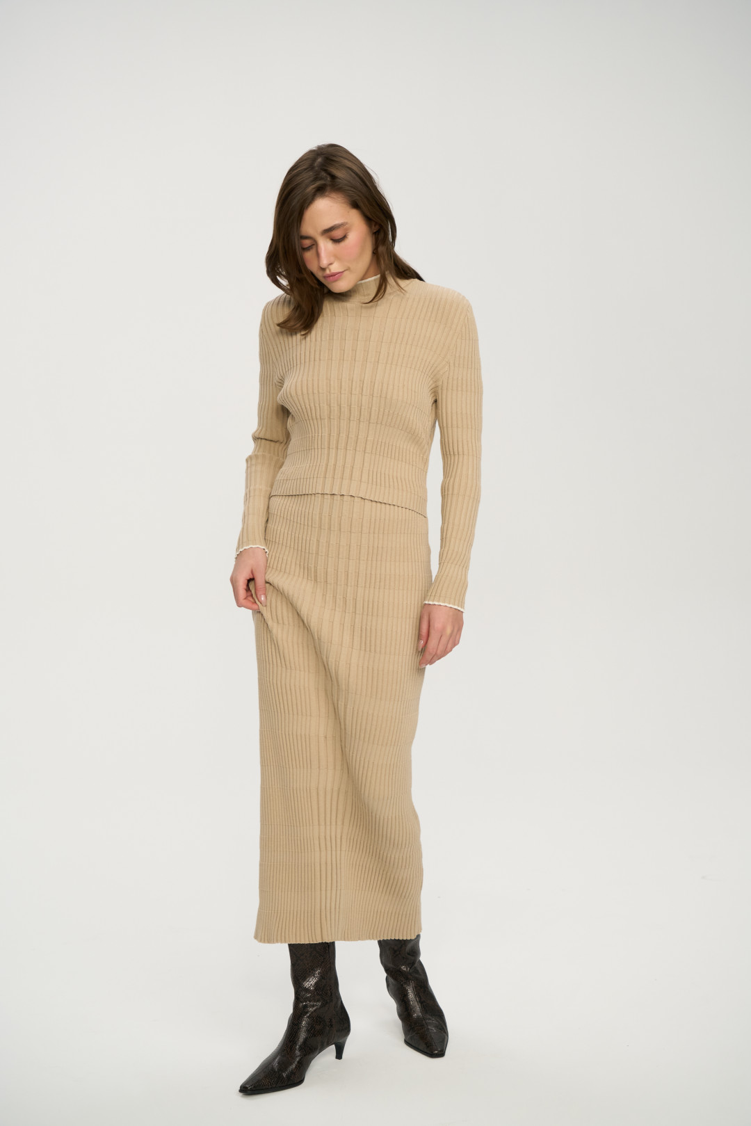 Vertical Knitwear Dress by Inner Tiger on curated-crowd.com