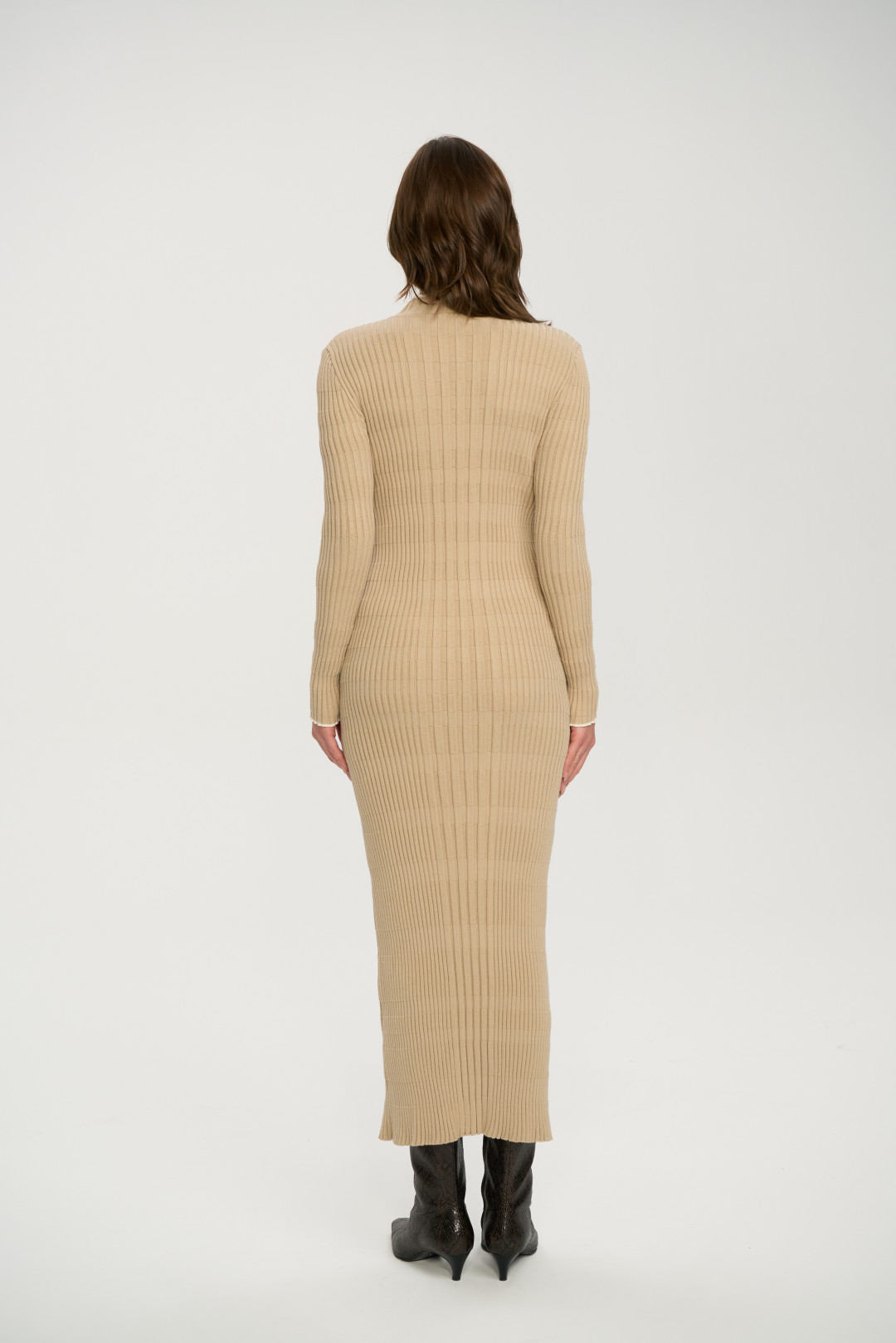 Vertical Knitwear Dress by Inner Tiger on curated-crowd.com