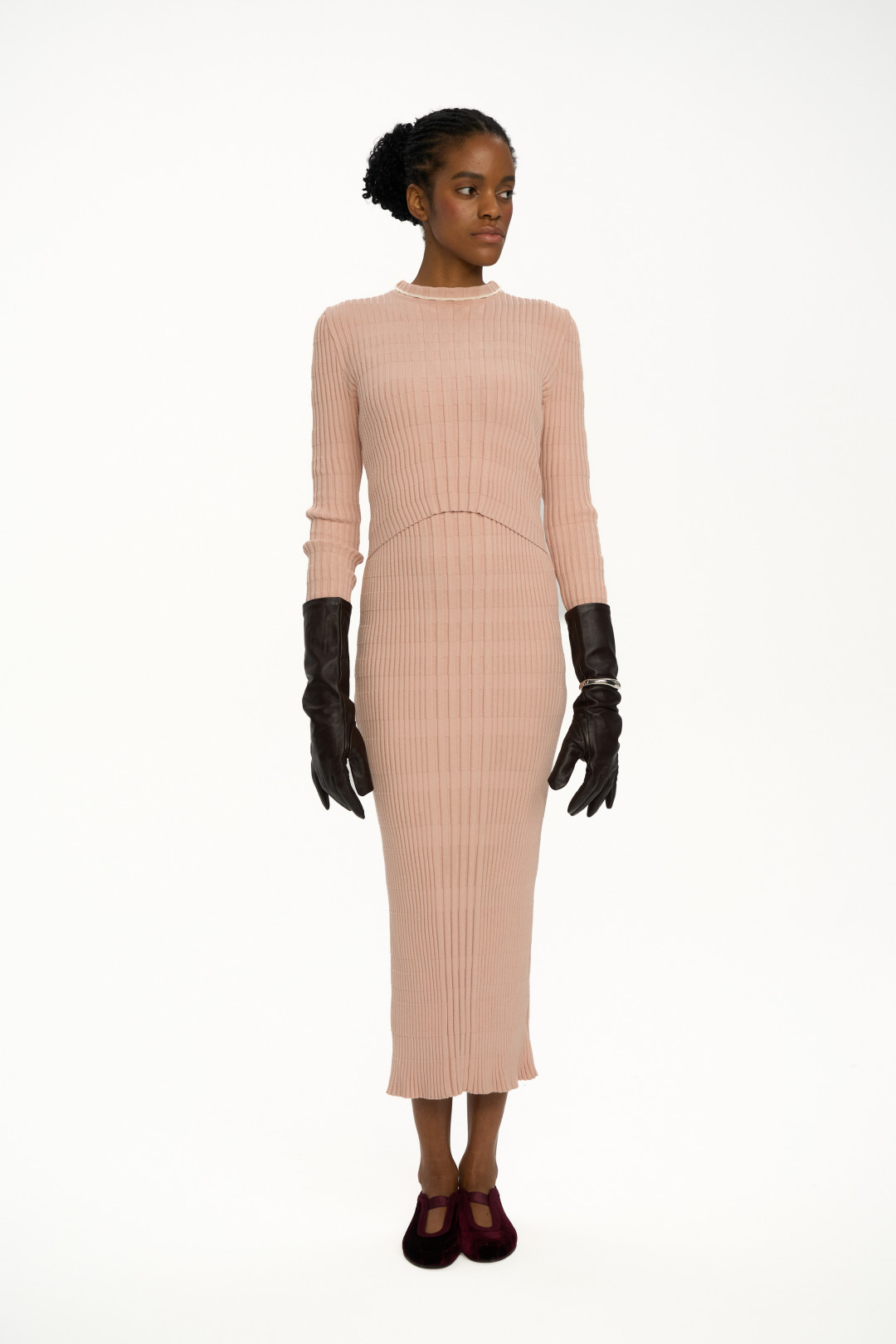 Vertical Knitwear Dress by Inner Tiger on curated-crowd.com