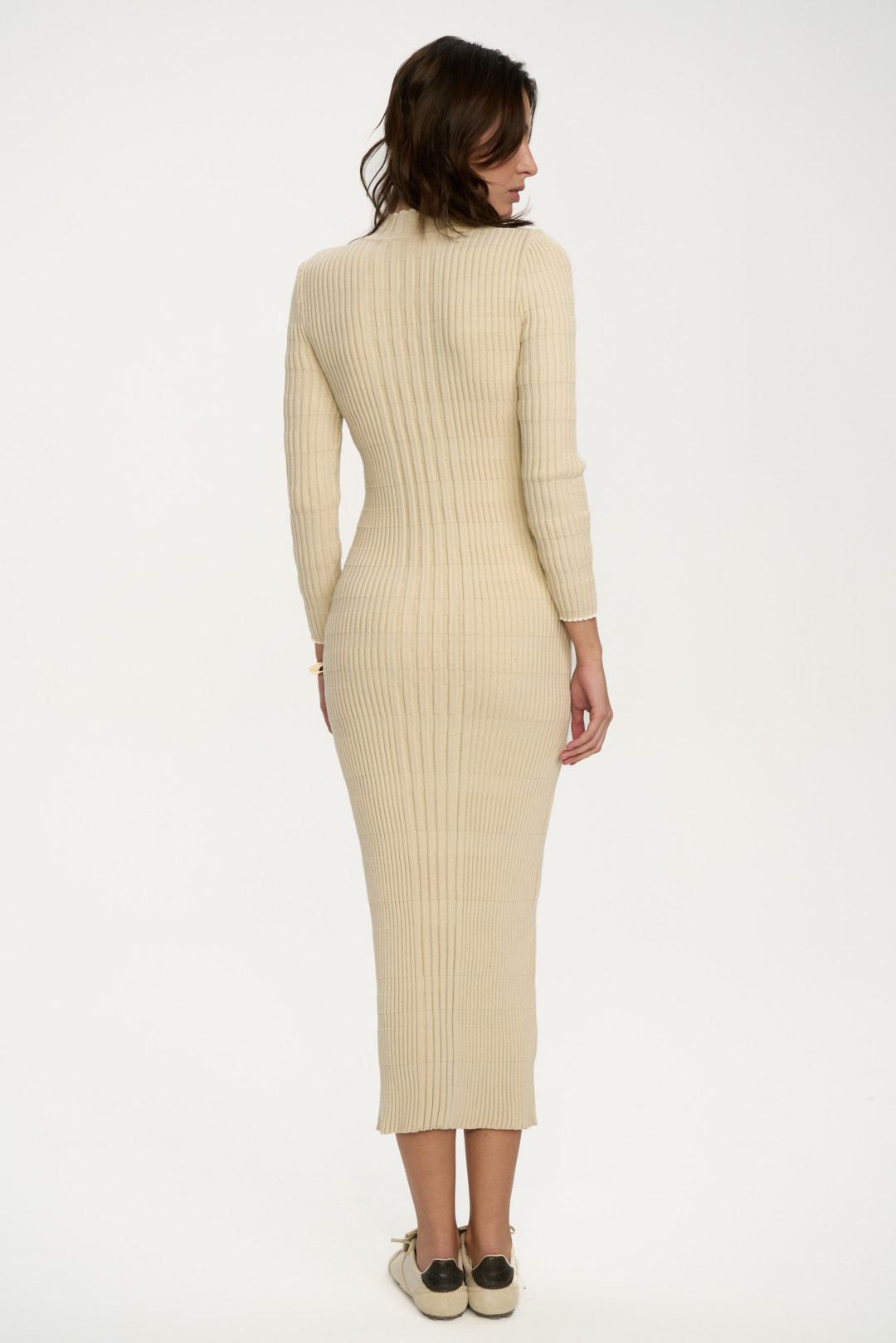 Vertical Knitwear Dress by Inner Tiger on curated-crowd.com