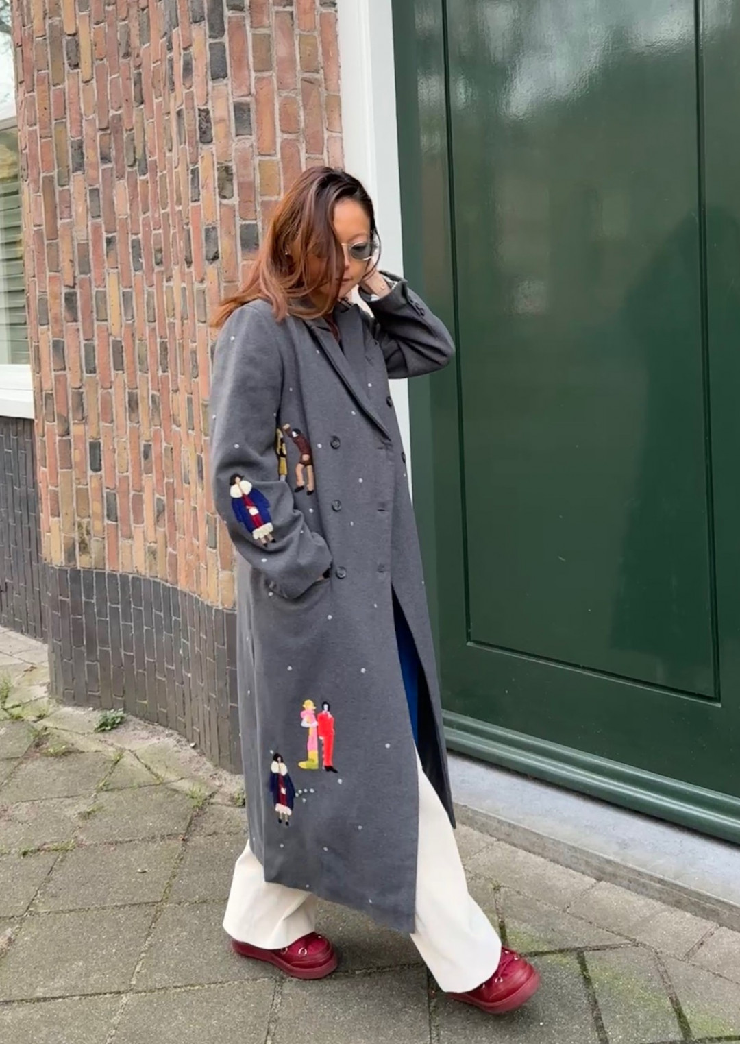 Chic People Wool Coat by Artwear Gallery on curated-crowd.com