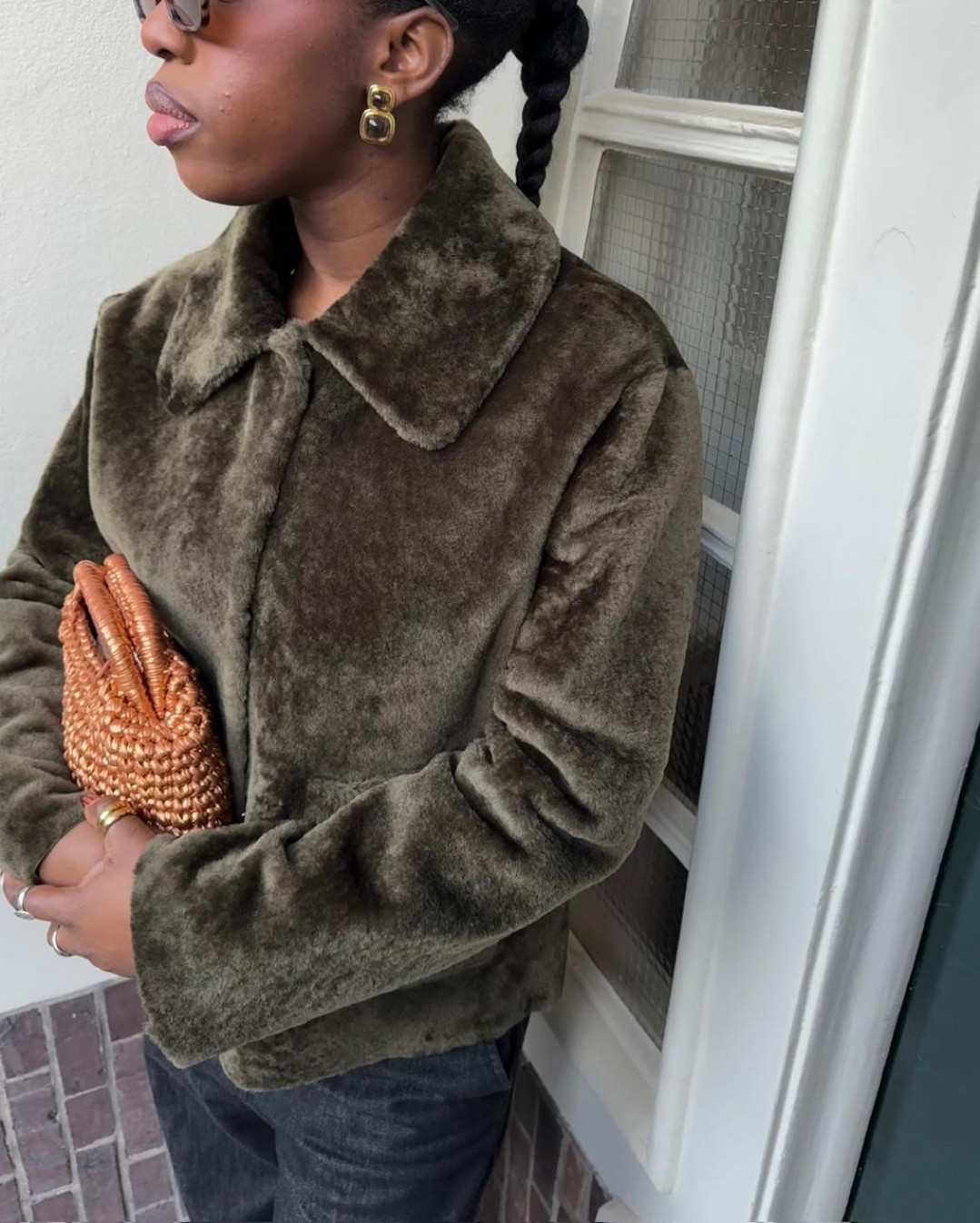 Aubade Collared Shearling  Jacket by Curated Crowd Collective on curated-crowd.com