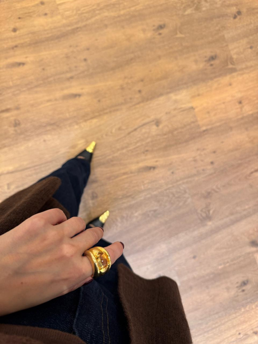 Sugarloaf Cabochon Citrine Set Octavia Ring by Tay Jewellery on curated-crowd.com