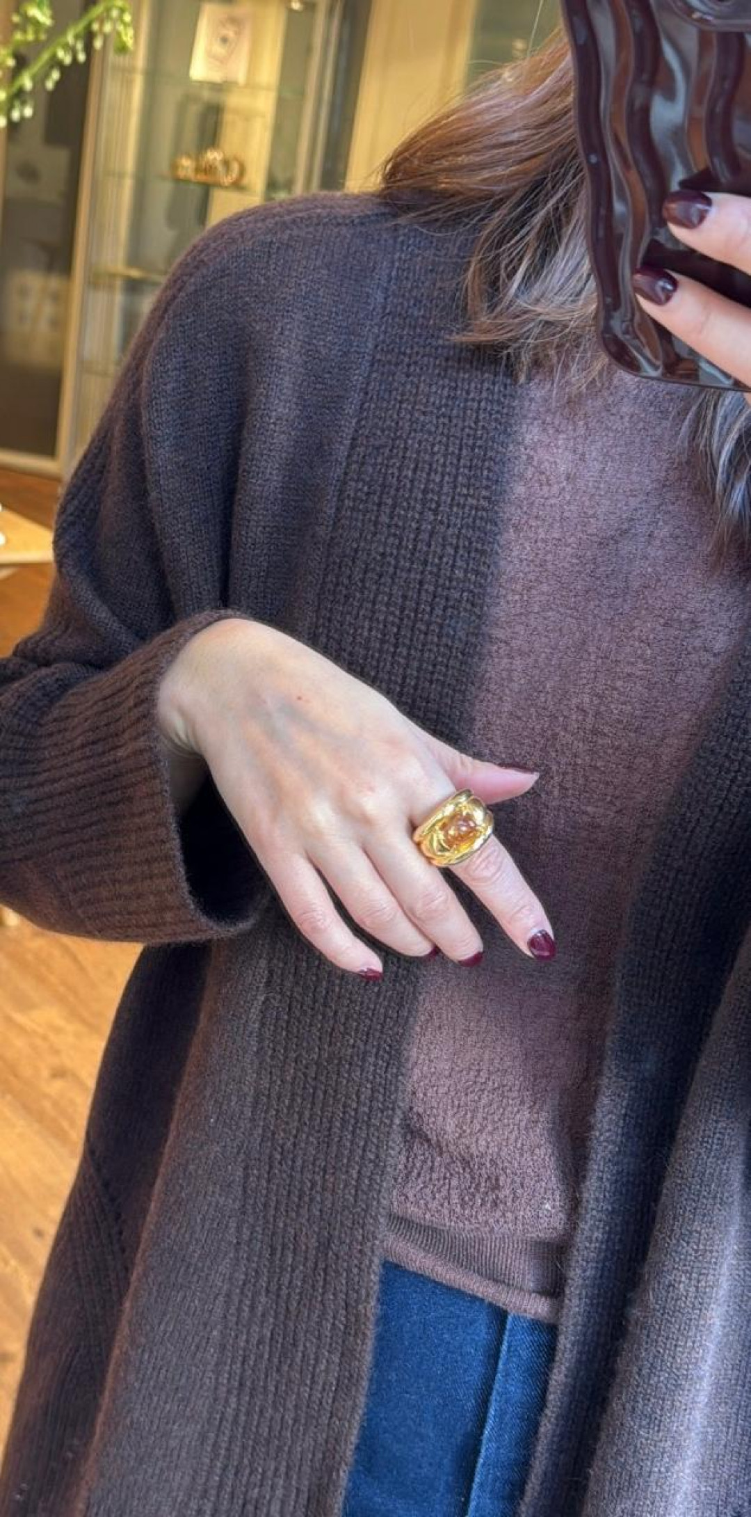 Sugarloaf Cabochon Citrine Set Octavia Ring by Tay Jewellery on curated-crowd.com