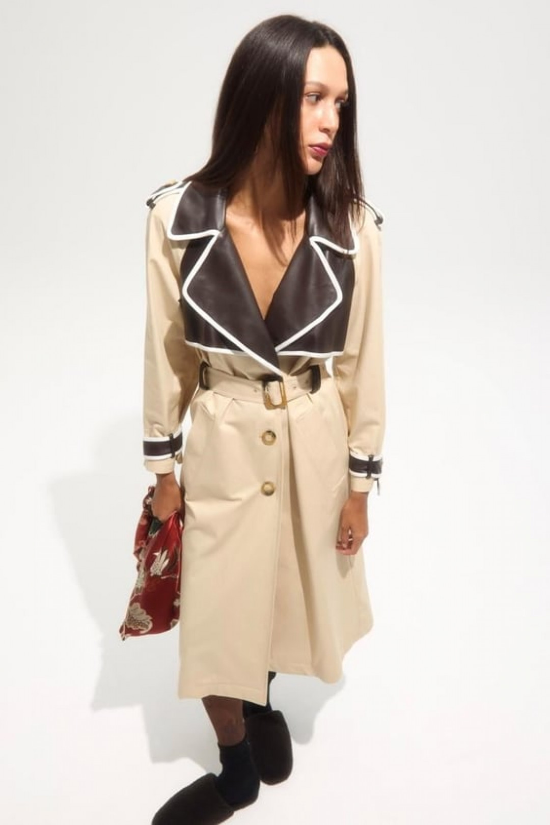 The Sunset Cascade Trench in Beige by Sorbé on curated-crowd.com