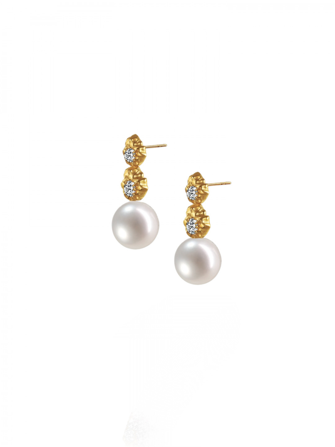 Double Marla Akoya Pearl Earrings by Studio Liberté on curated-crowd.com