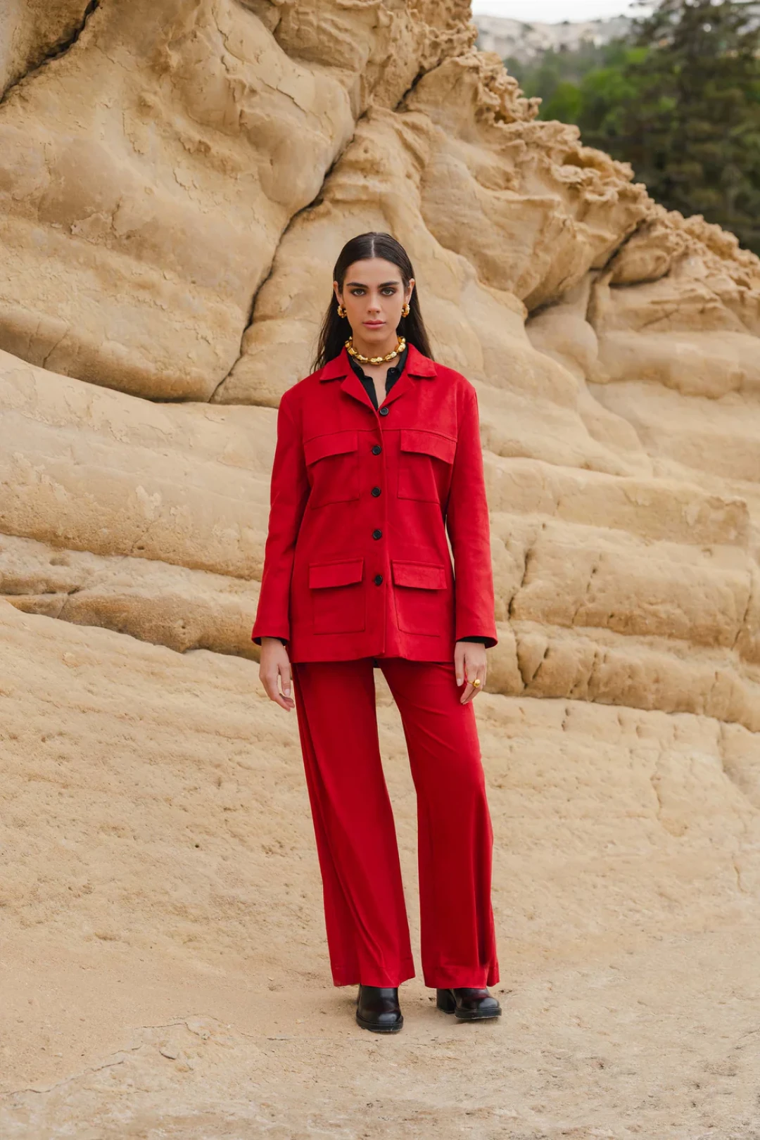 Nix Jacket Suede Red by Jessica K on curated-crowd.com