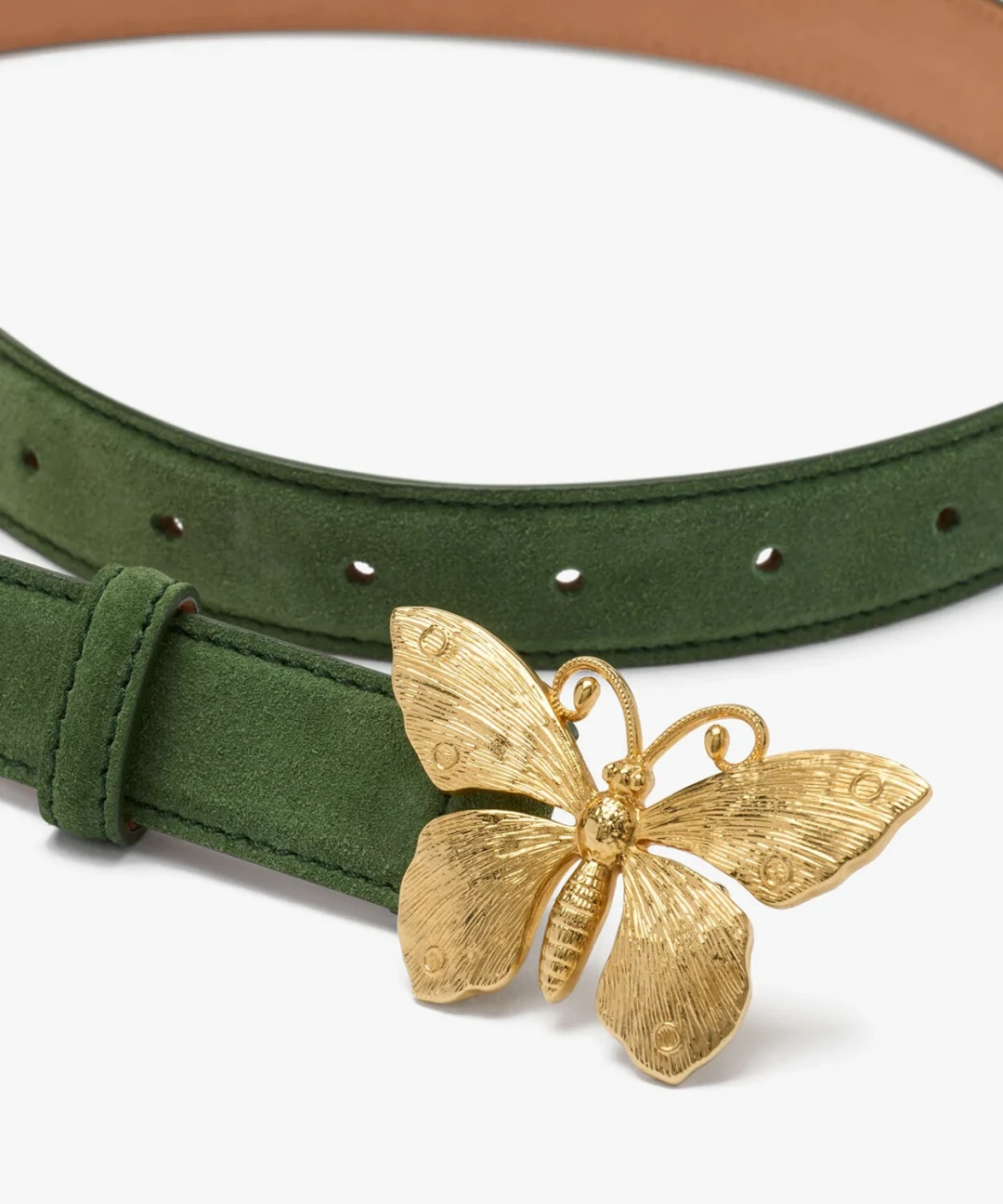 Farfalla Belt Green by Sonia Petroff on curated-crowd.com