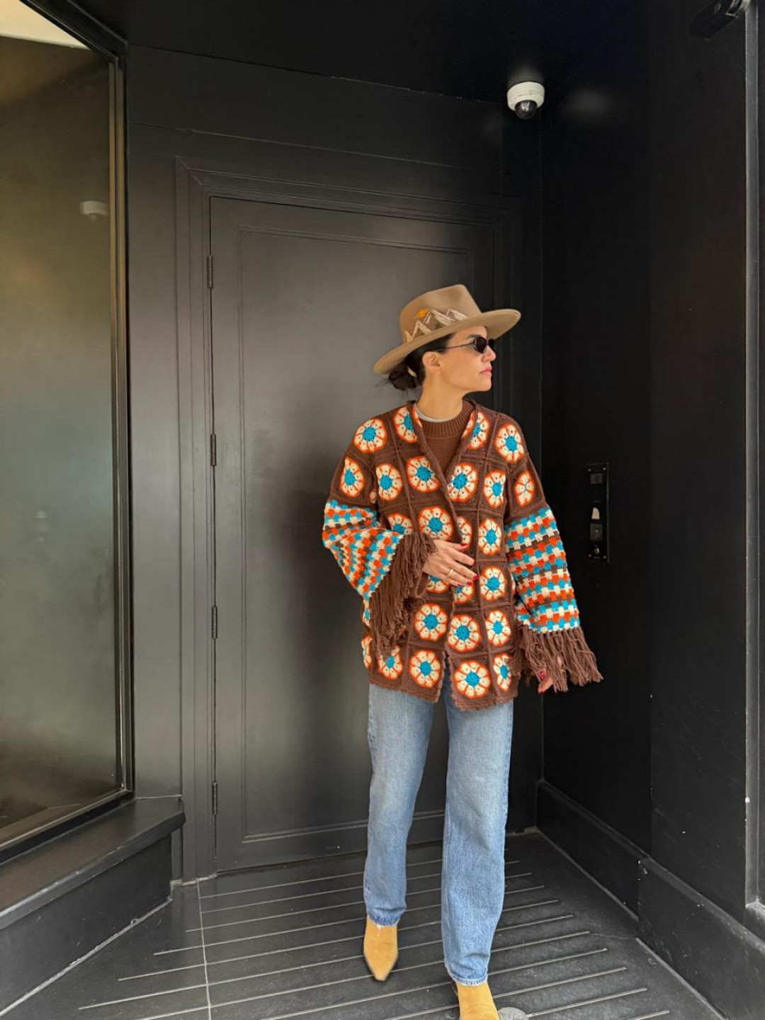 Imagine Jacket Brown/Orange/Blue by Jessica K on curated-crowd.com