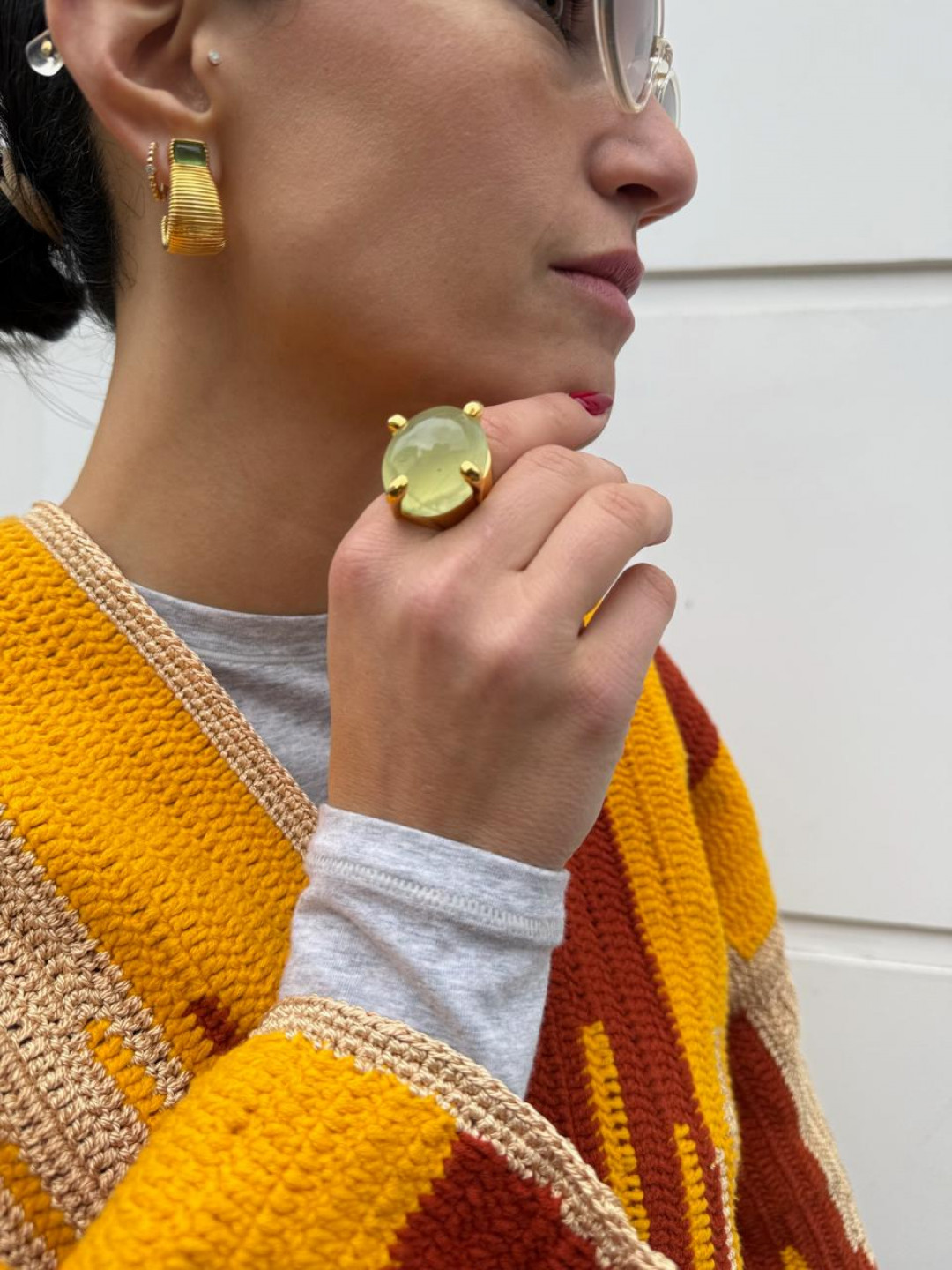 Prehnite Set Chrissie Ring by Tay Jewellery on curated-crowd.com