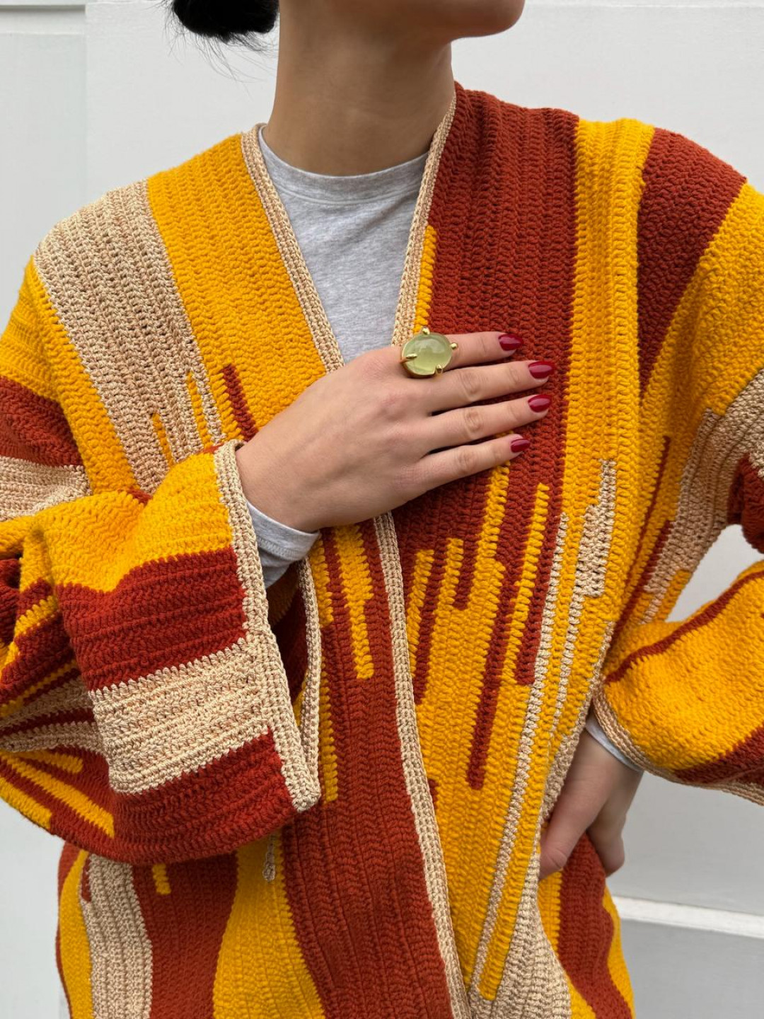 Jade Jacket Brick/Gold/Mustard by Jessica K on curated-crowd.com