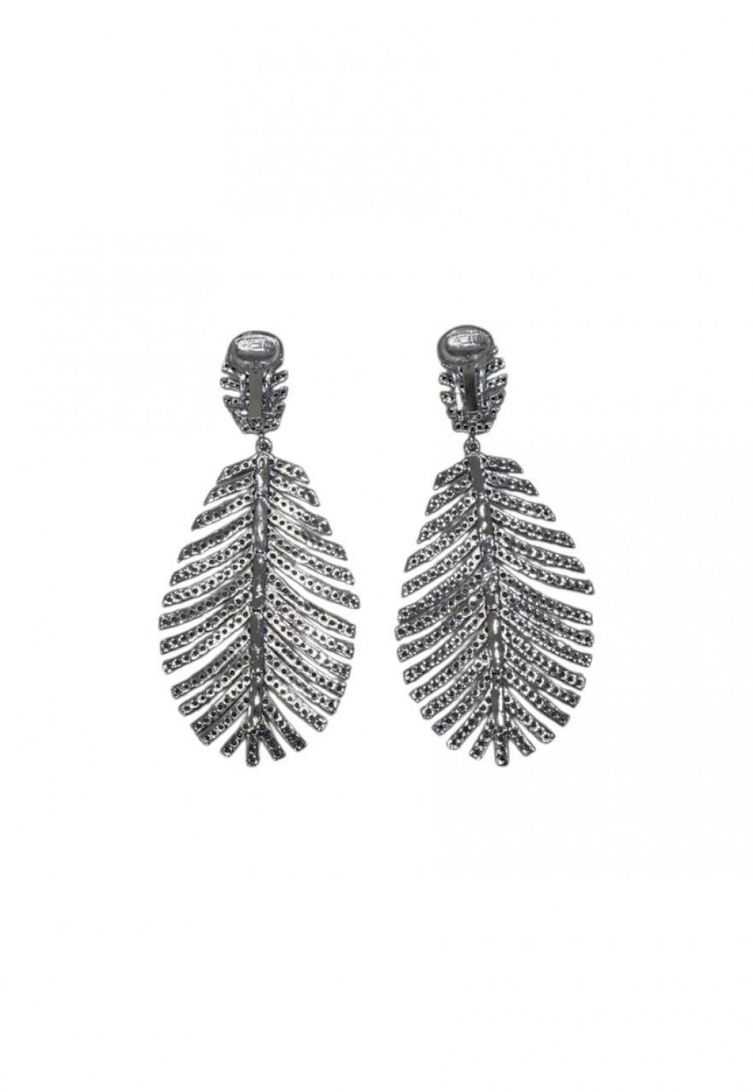 Peacock Earrings Silver by Jessica K on curated-crowd.com