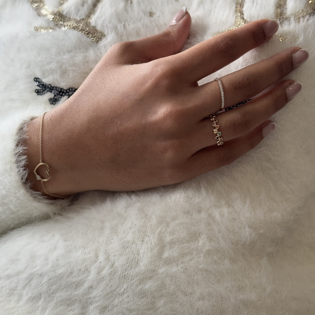 Aluna Multicoloured Eternity Gemstone Ring by Kiaash on curated-crowd.com