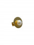 Freshwater Button Pearl Set Ovoid Panel Ring by Tay Jewellery on curated-crowd.com