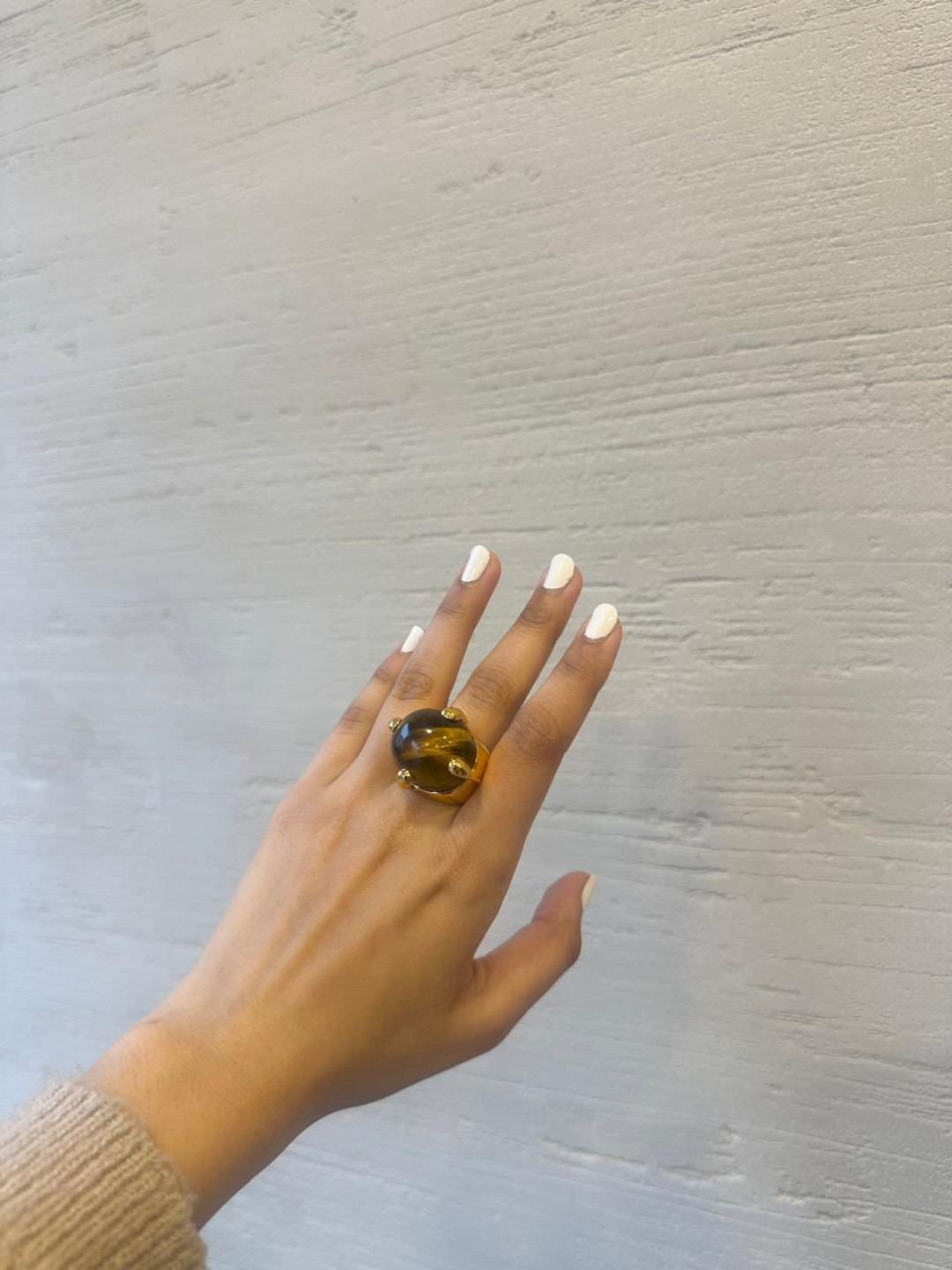 Tiger Eye Set Chrissie Ring by Tay Jewellery on curated-crowd.com