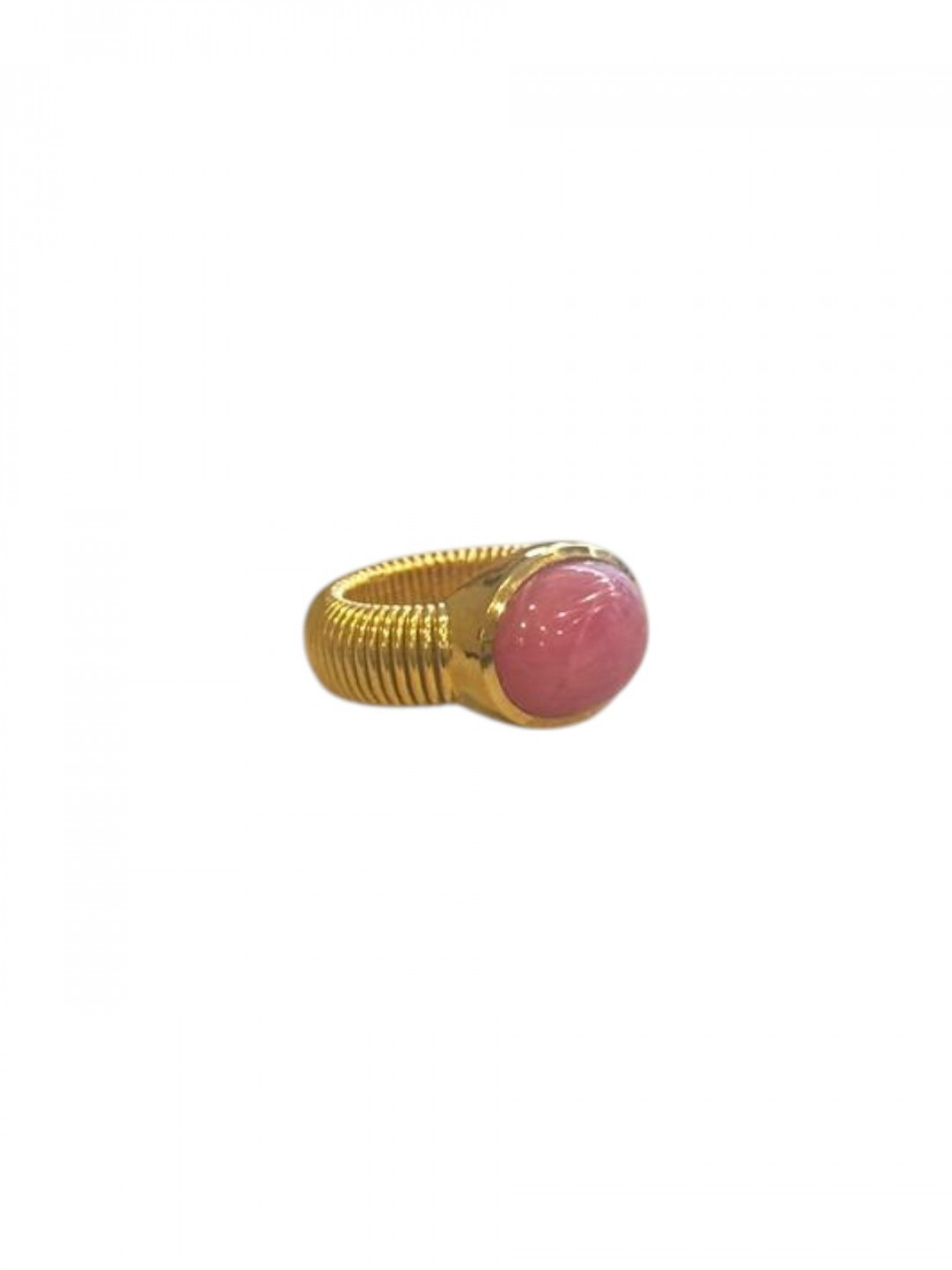 Pink Cabochon Sett Wirewrap ring by Tay Jewellery on curated-crowd.com