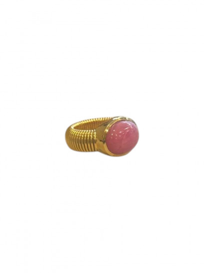 Pink Cabochon Sett Wirewrap ring by Tay Jewellery on curated-crowd.com