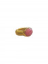 Pink Cabochon Sett Wirewrap ring by Tay Jewellery on curated-crowd.com