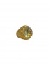 Pale Honey Quartz Set Chiselled Ring by Tay Jewellery on curated-crowd.com