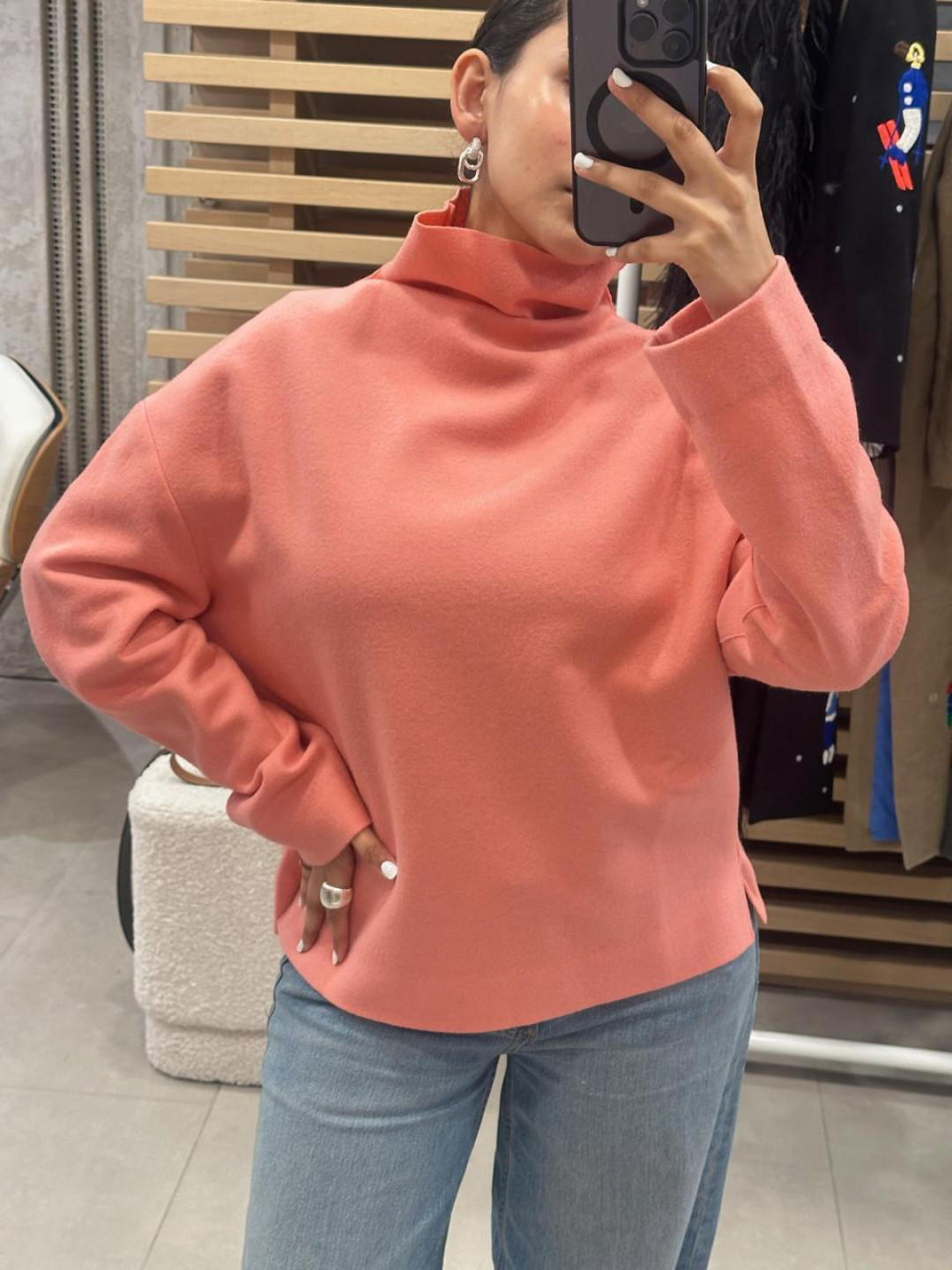 Wool Pink Sweater by Inner Tiger on curated-crowd.com