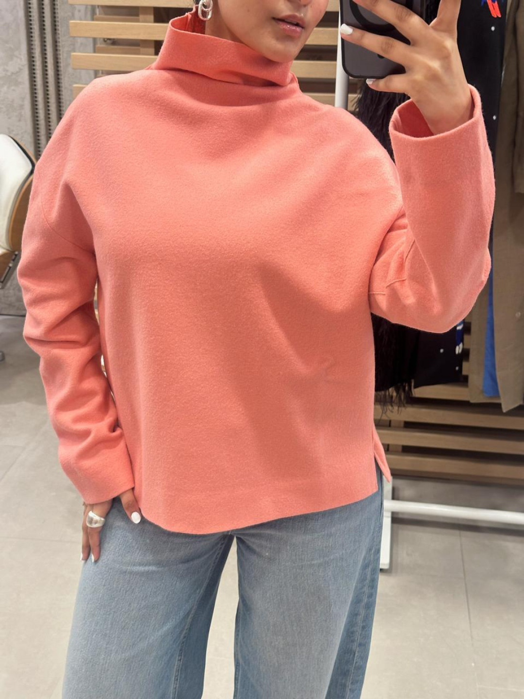 Wool Pink Sweater by Inner Tiger on curated-crowd.com
