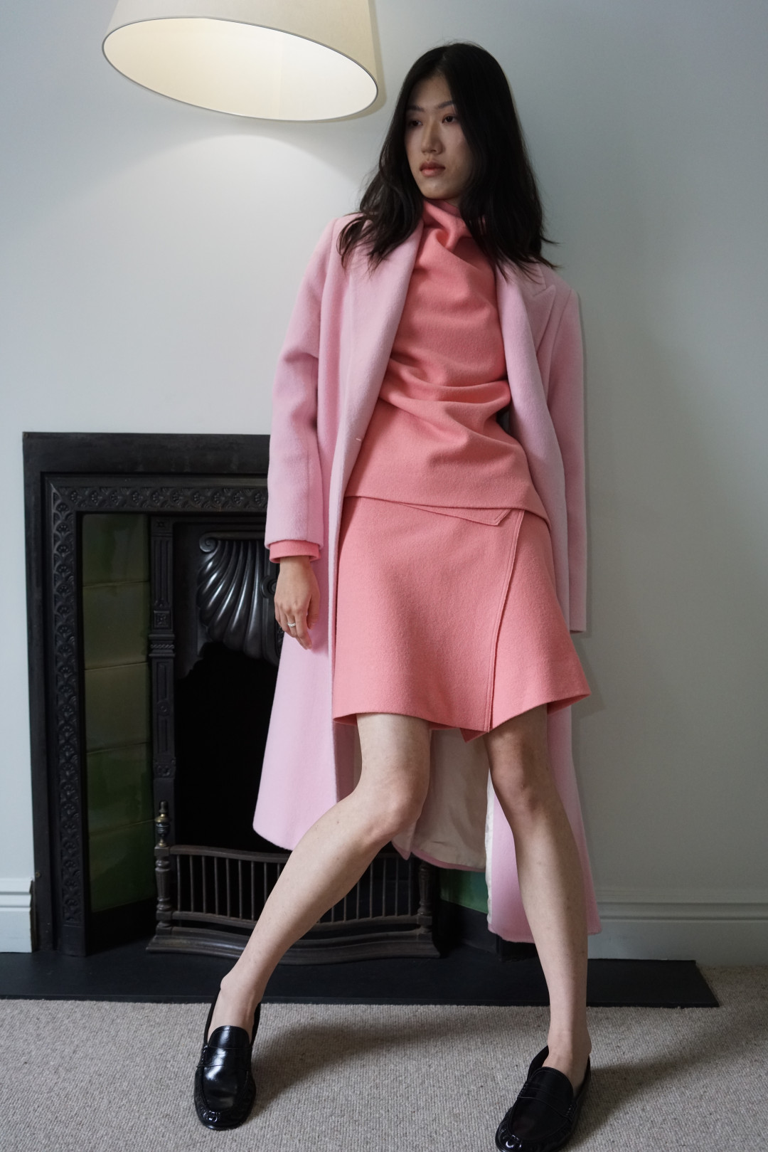 Wool Pink Sweater by Inner Tiger on curated-crowd.com