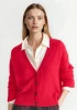 Lofty Cashmere Cardigan in Rouge Red by LOOP Cashmere on curated-crowd.com