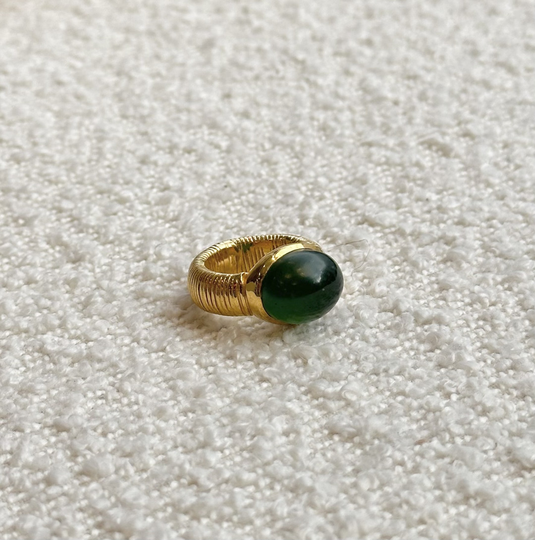 Serpentine Set Wirewrap Ring by Tay Jewellery on curated-crowd.com