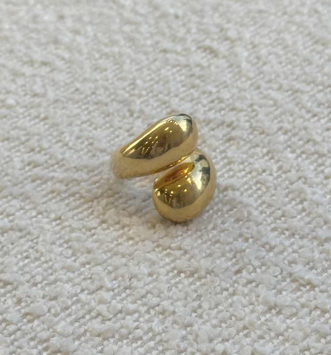 Gold Polished Suzanne Ring by Tay Jewellery on curated-crowd.com
