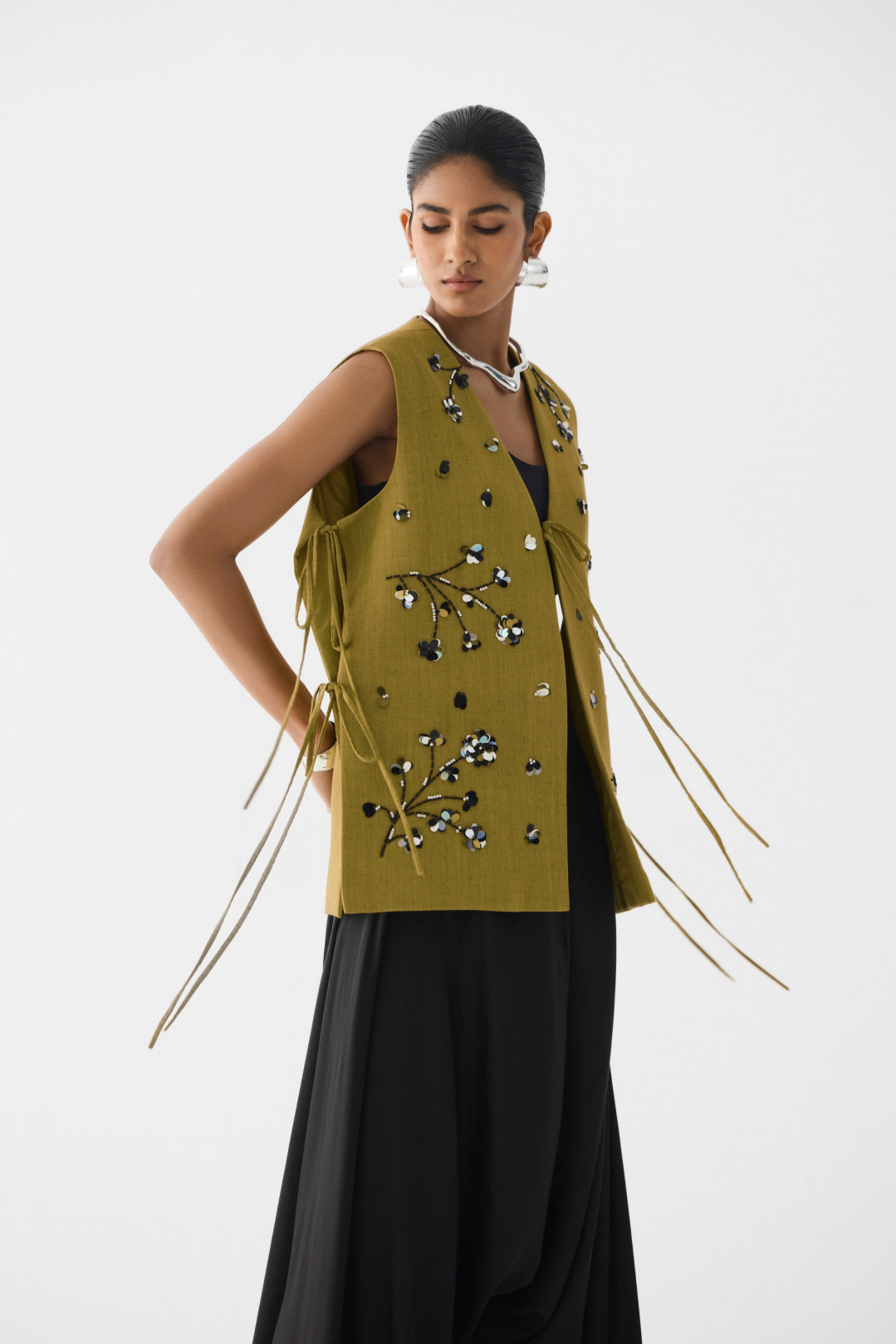 Tiger Lily Vest & Dhoti Pants by Studio Rigu on curated-crowd.com