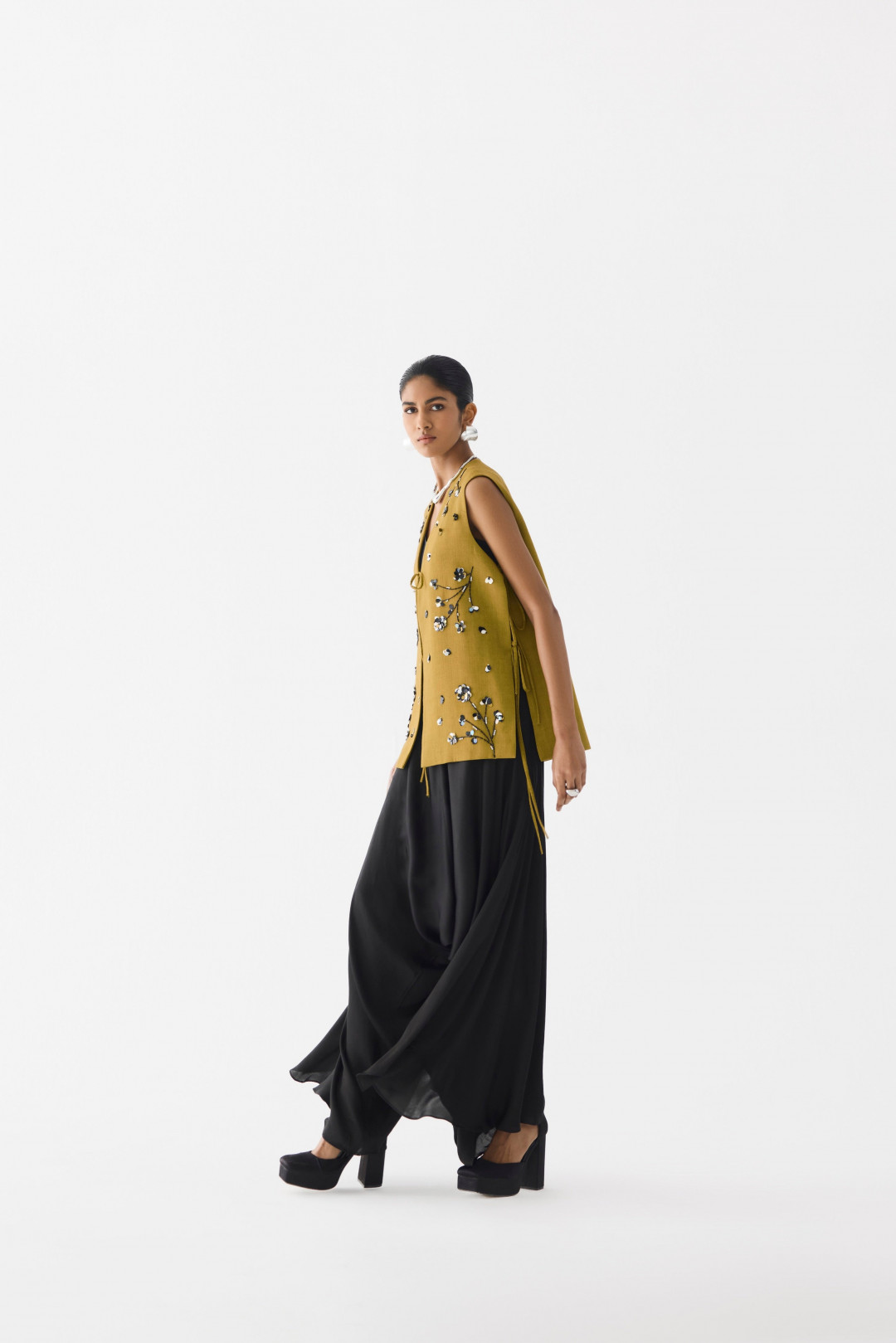 Tiger Lily Vest & Dhoti Pants by Studio Rigu on curated-crowd.com