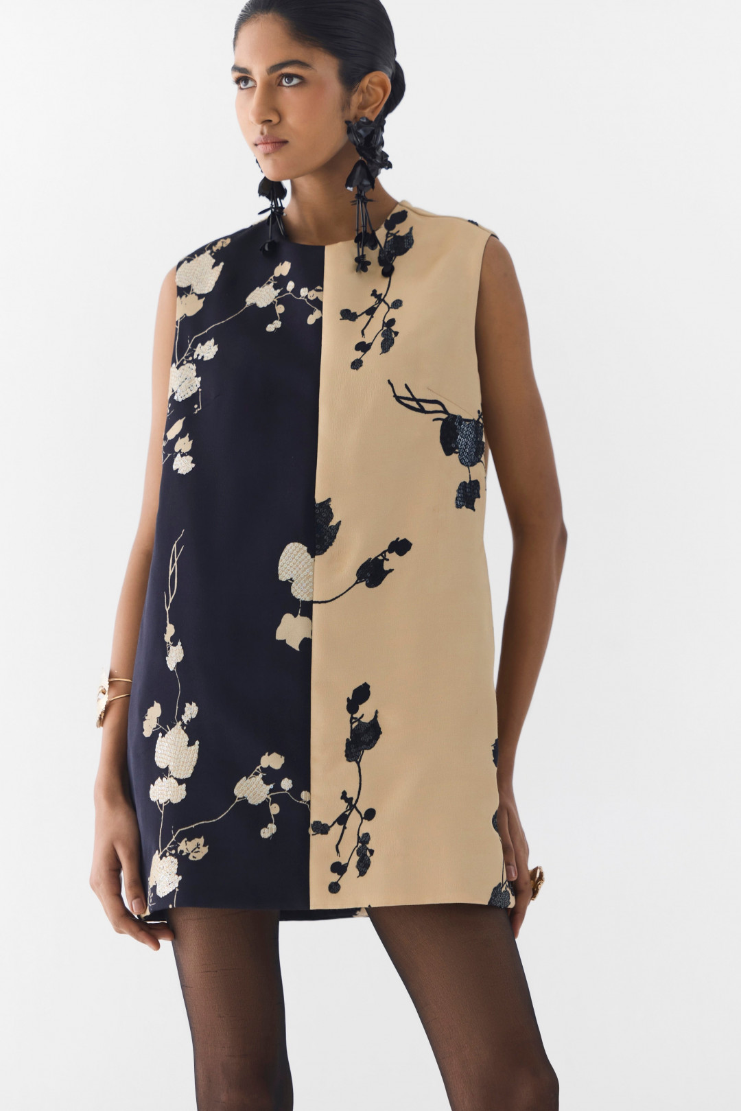 Sakura Half and Half Dress by Studio Rigu on curated-crowd.com