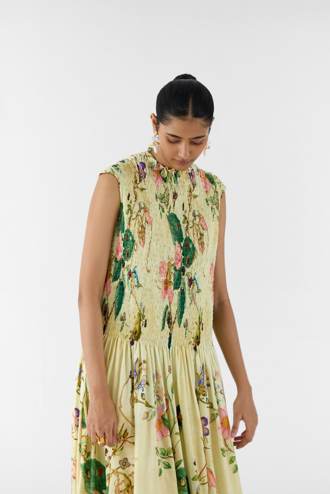 Blossom Ruching Dress by Studio Rigu on curated-crowd.com