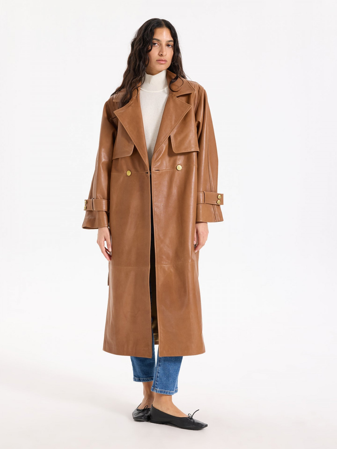 Boudika Leather Trenchcoat by Faraway on curated-crowd.com