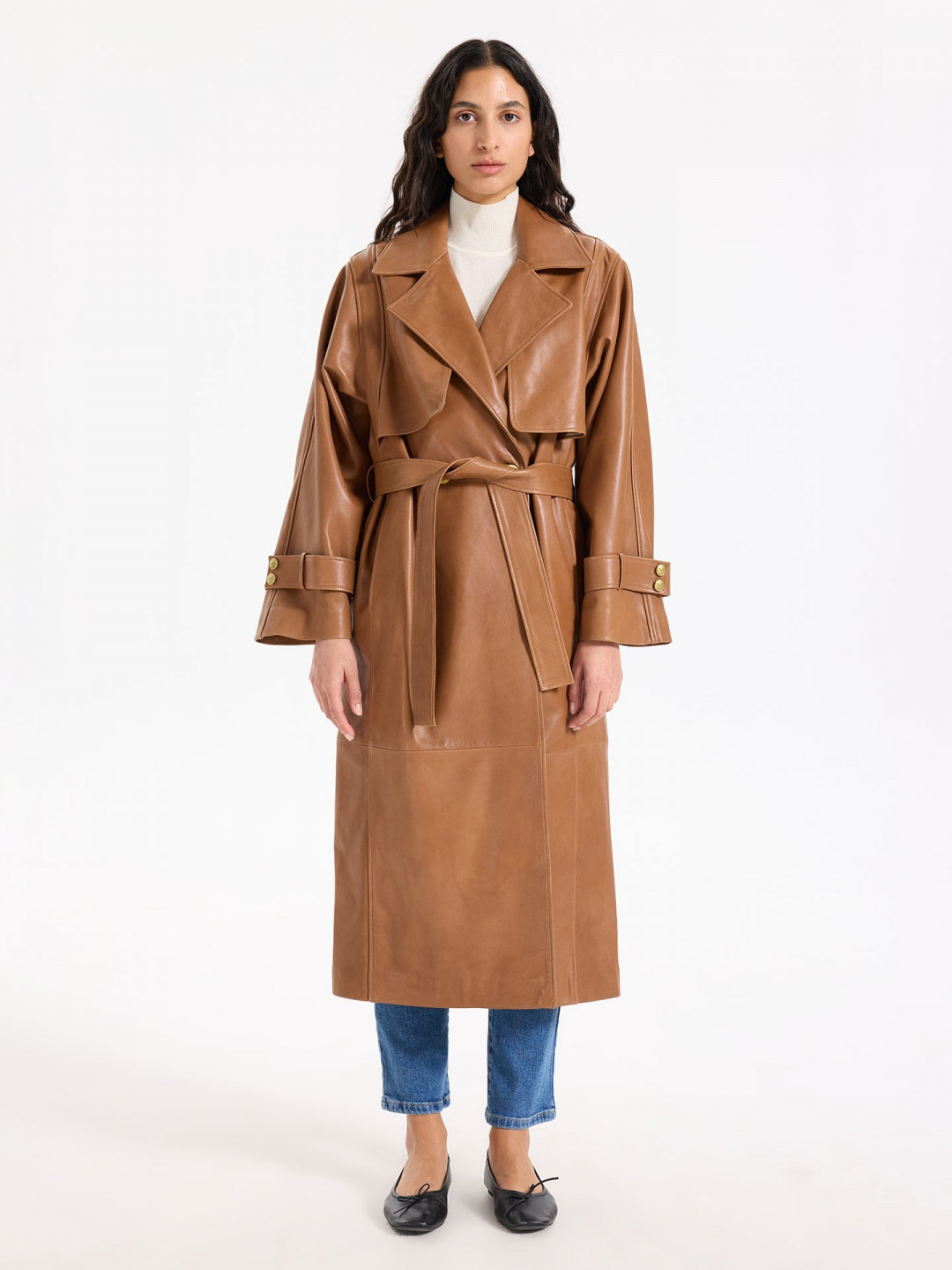 Boudika Leather Trenchcoat by Faraway on curated-crowd.com
