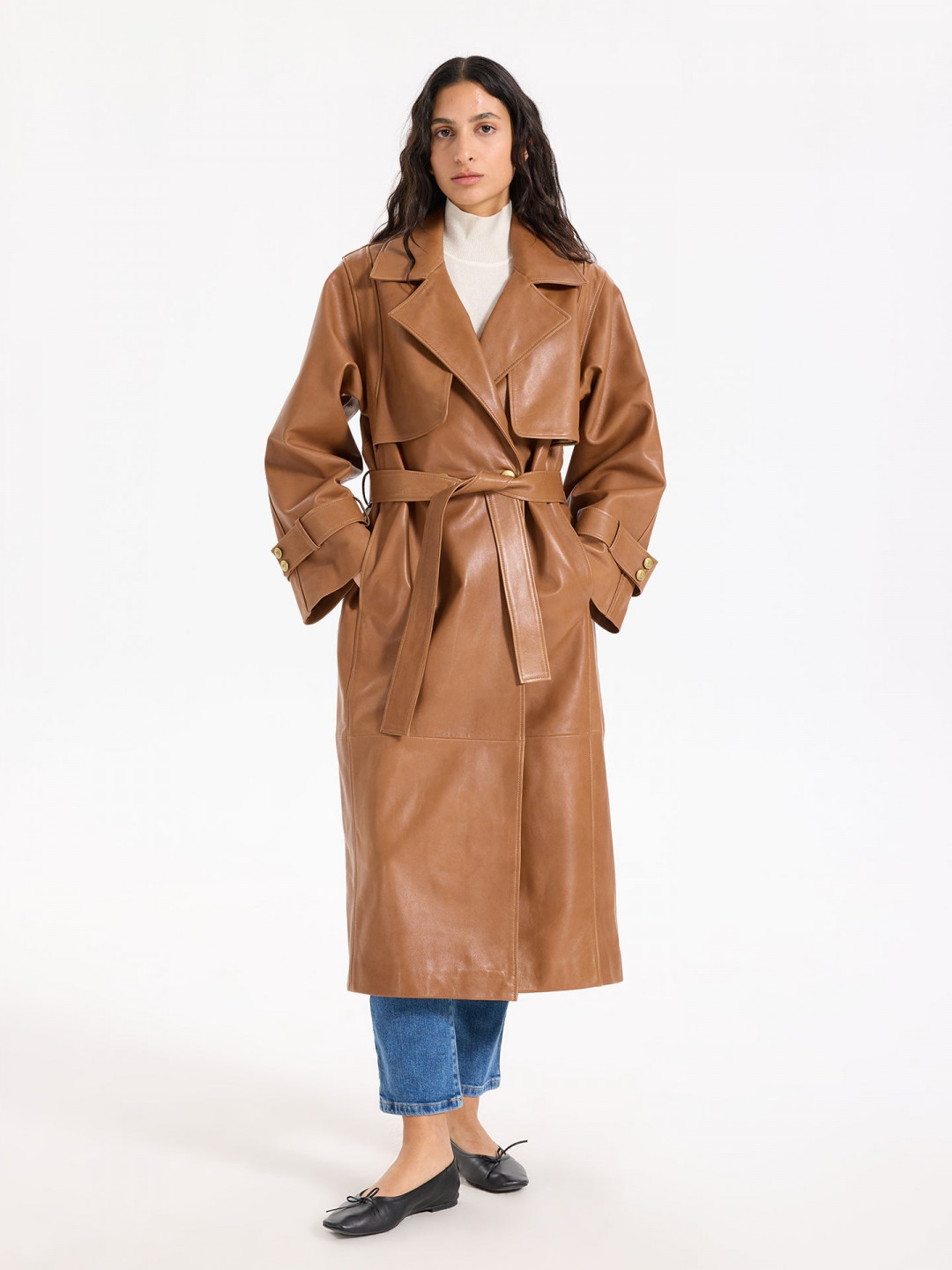 Boudika Leather Trenchcoat by Faraway on curated-crowd.com
