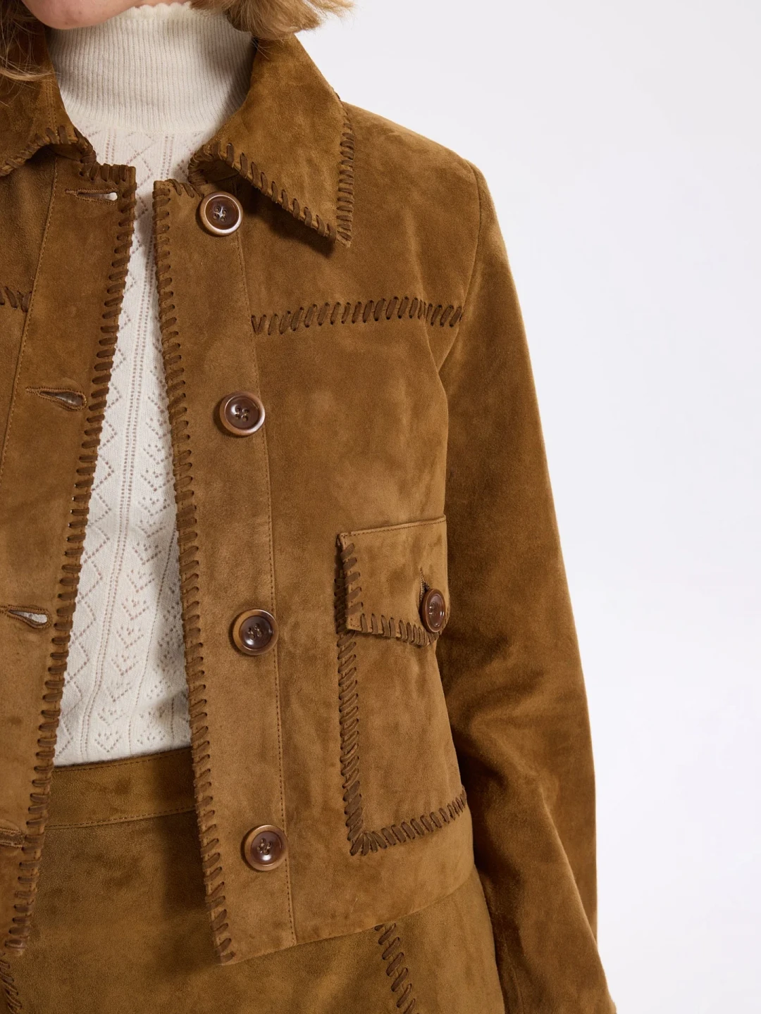 Border Leather Jacket by Faraway on curated-crowd.com