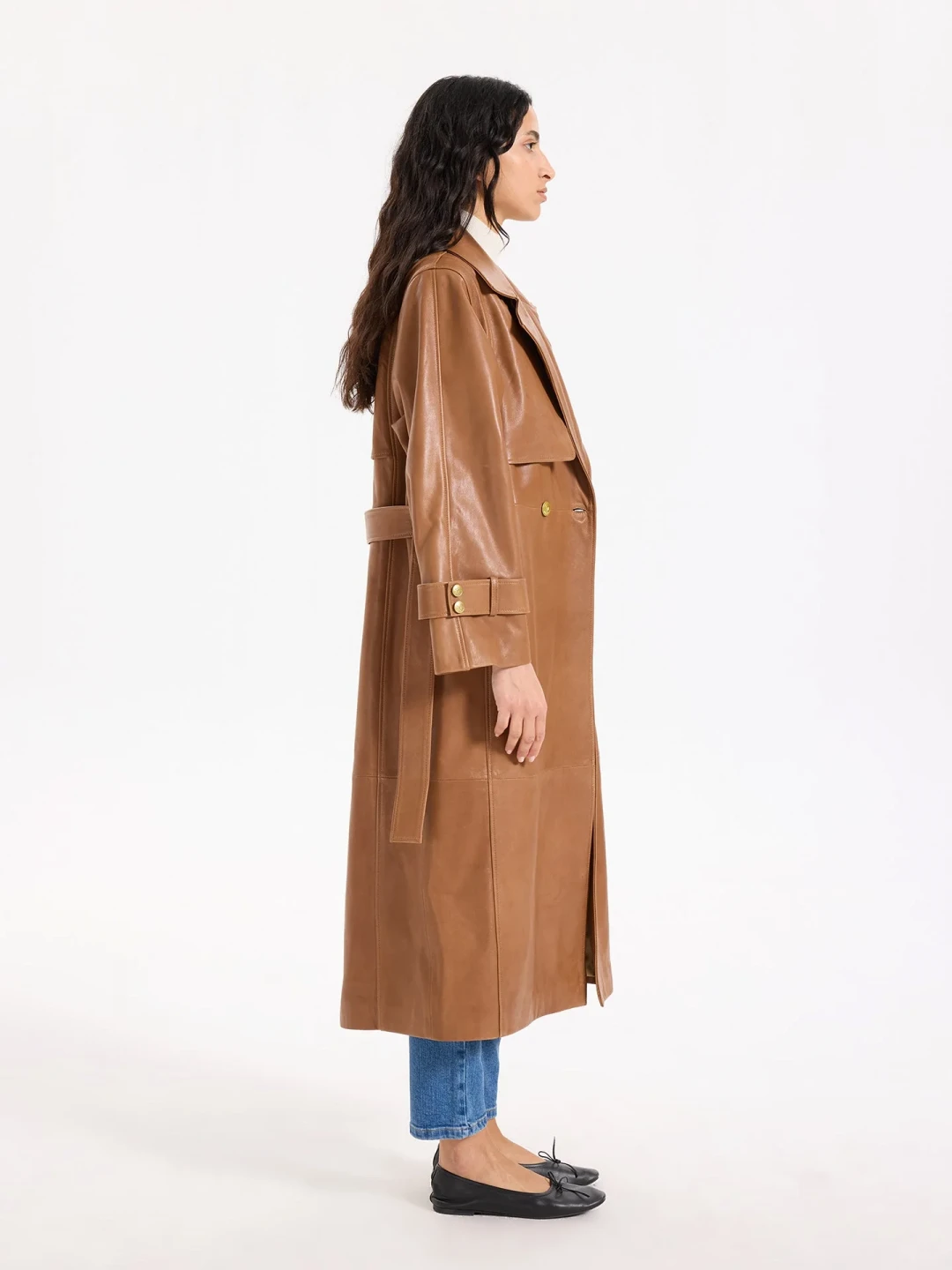 Boudika Leather Trenchcoat by Faraway on curated-crowd.com