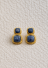 Kyanite Set Two Stone Cushion Shape Eardrops by Tay Jewellery on curated-crowd.com