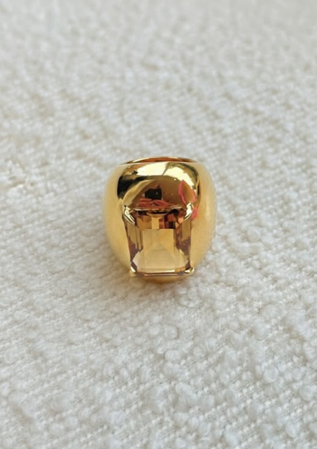 Citrine Set Polished Bombe Ring by Tay Jewellery on curated-crowd.com