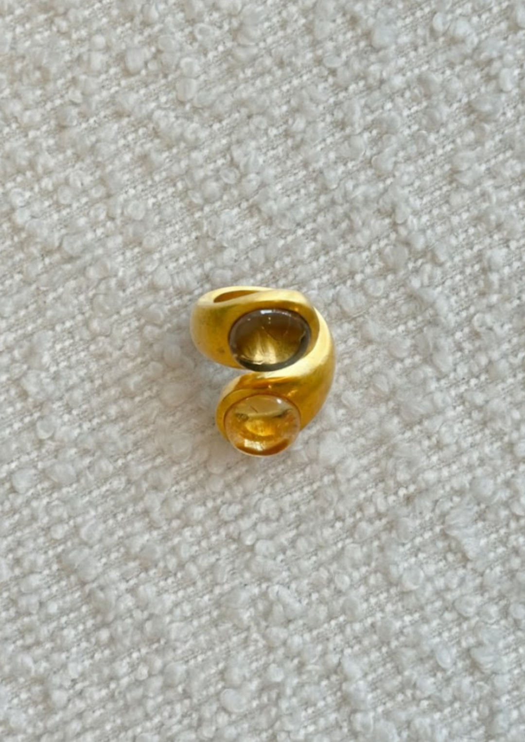 Citrine and Smokey Quartz Athena Ring by Tay Jewellery on curated-crowd.com