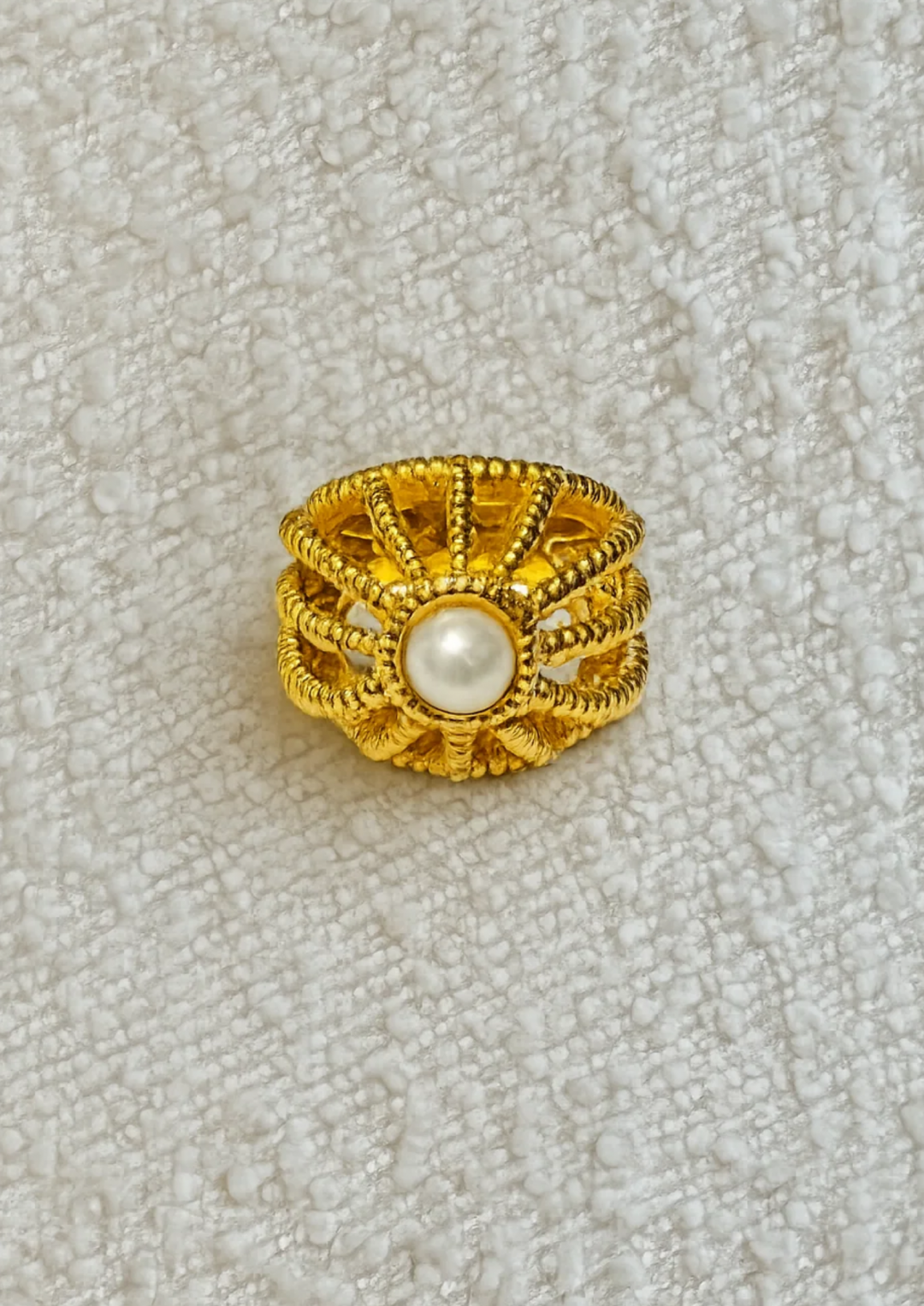 Pearl Set Princess Ring by Tay Jewellery on curated-crowd.com
