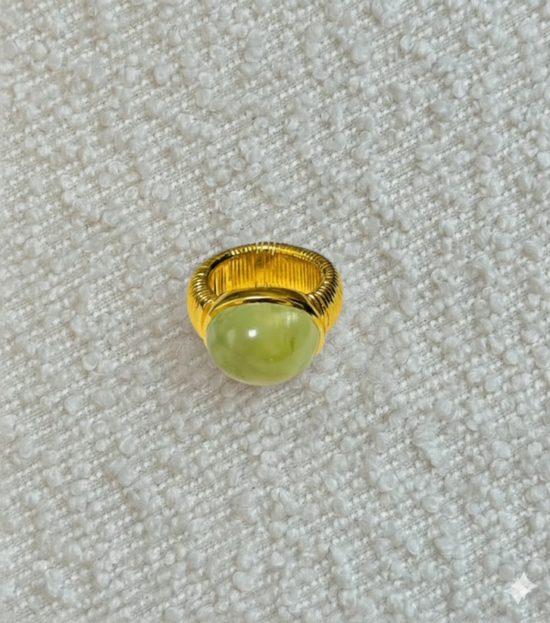 Wirewrap Ring Green Stone by Tay Jewellery on curated-crowd.com