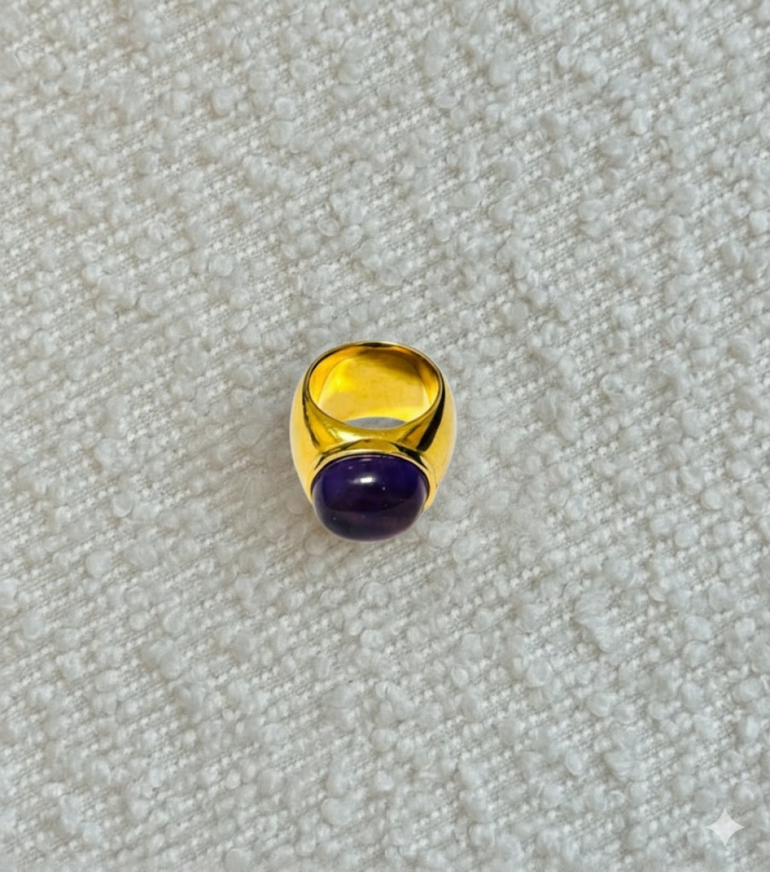 Cabochon Tube Ring Purple by Tay Jewellery on curated-crowd.com