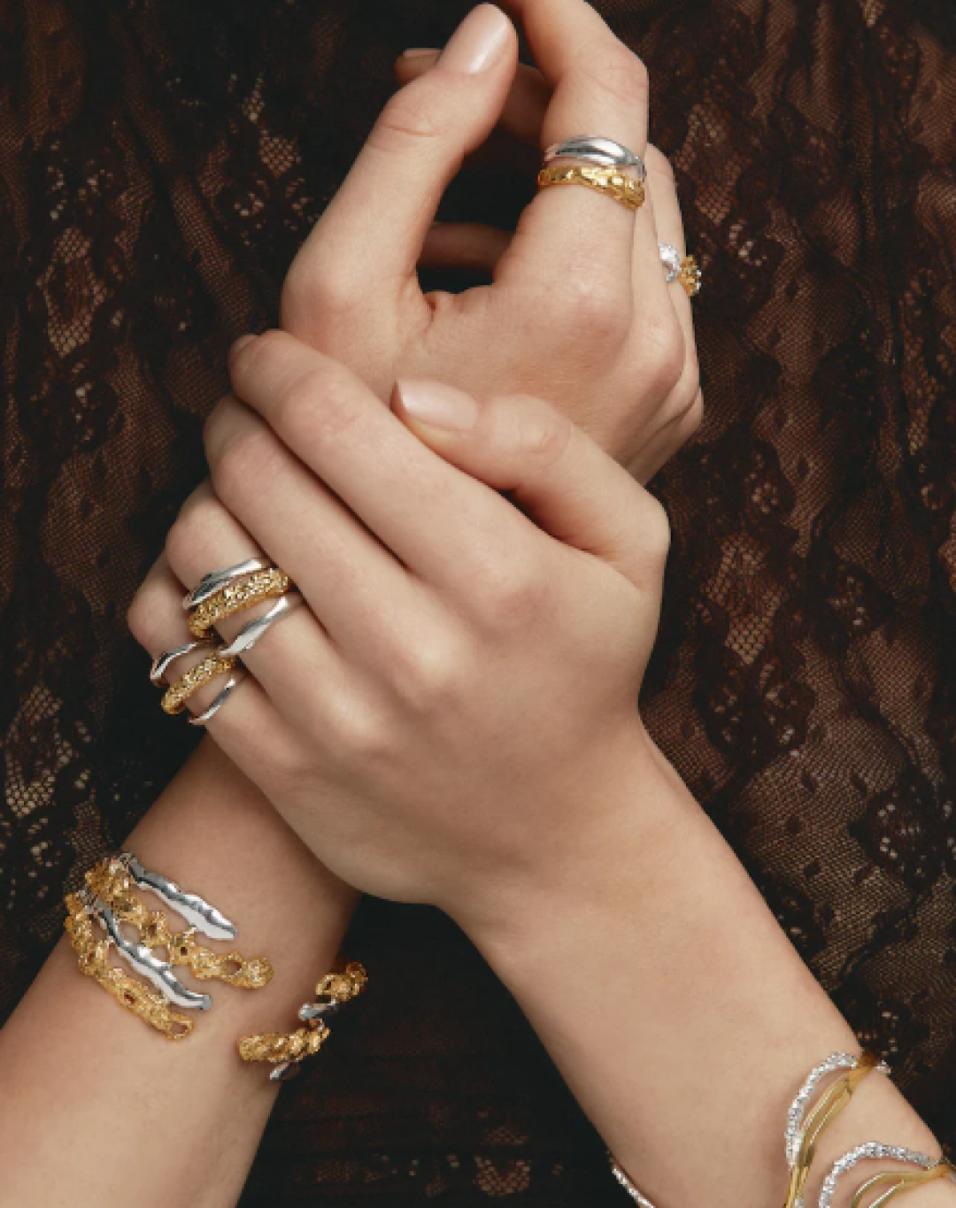 Cassandra Mix Pinky Ring by Jude Benhalim on curated-crowd.com