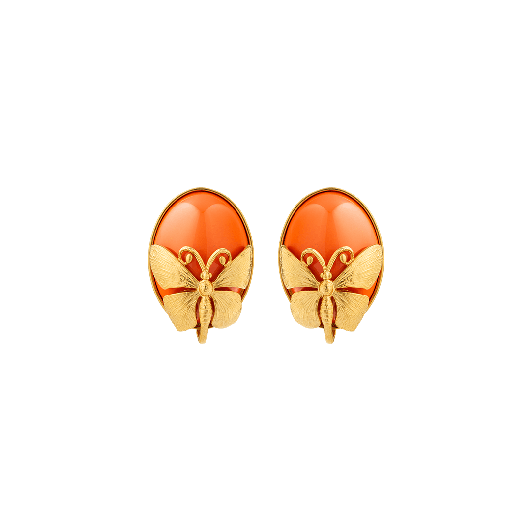 Farfalla Button Earings by Sonia Petroff on curated-crowd.com