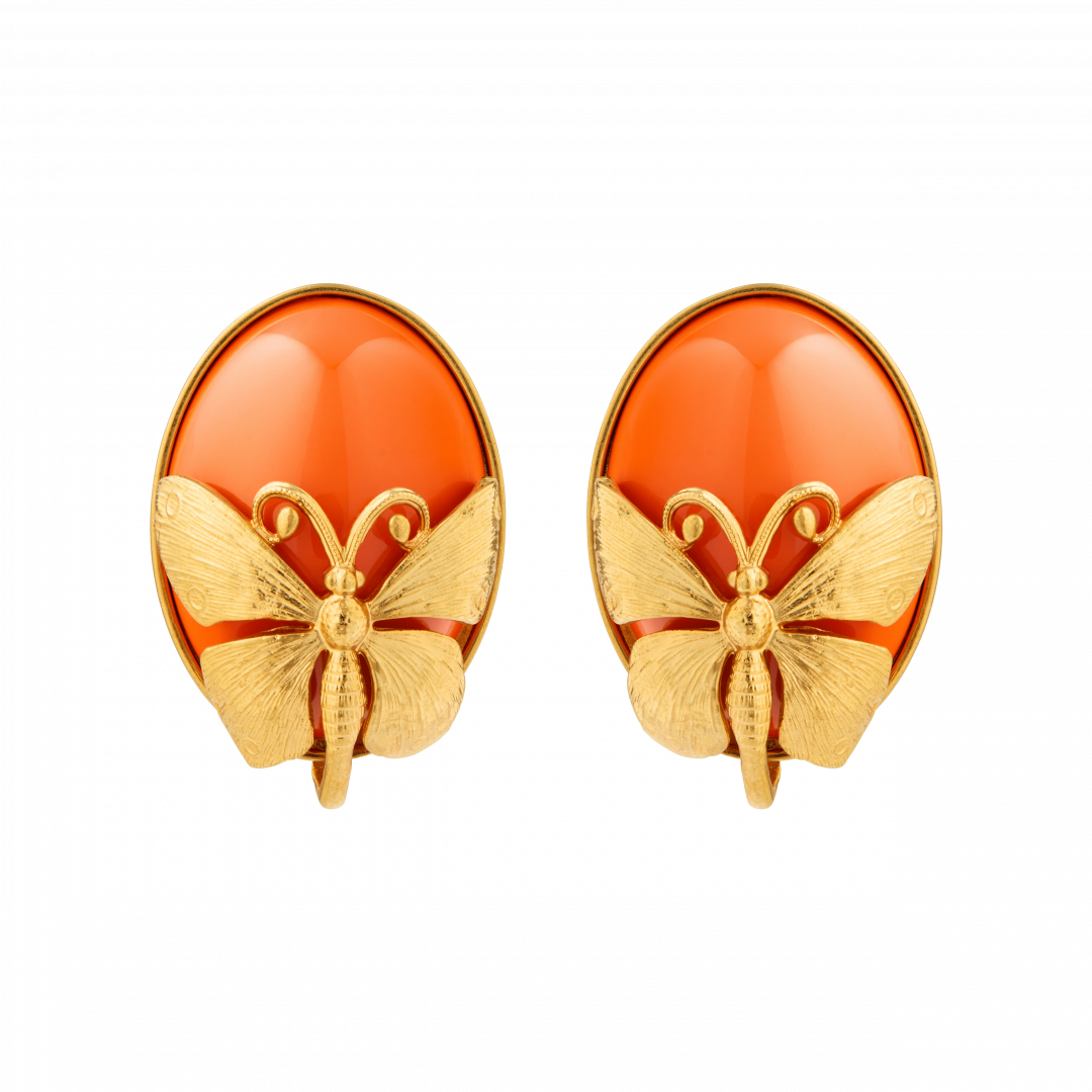 Farfalla Button Earings by Sonia Petroff on curated-crowd.com